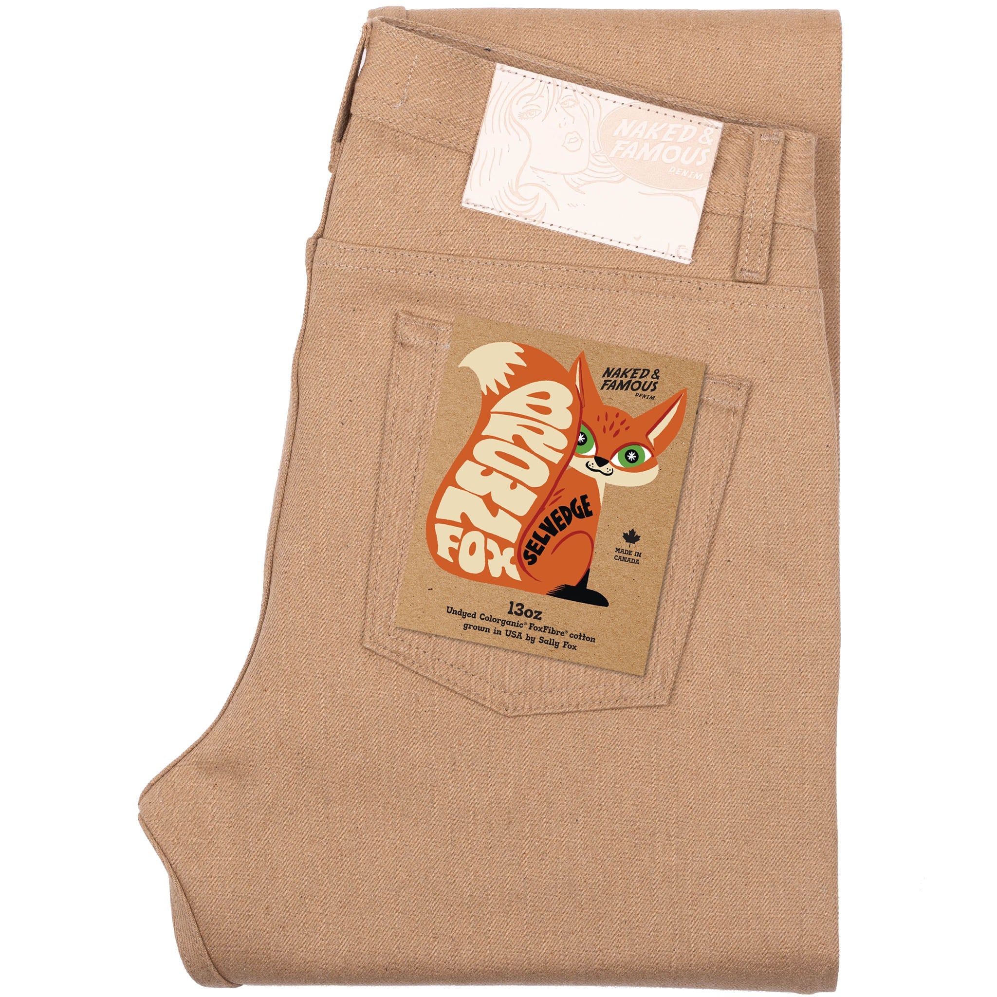 Weird Guy - Brown Fox Selvedge - Brown by Naked & Famous Denim
