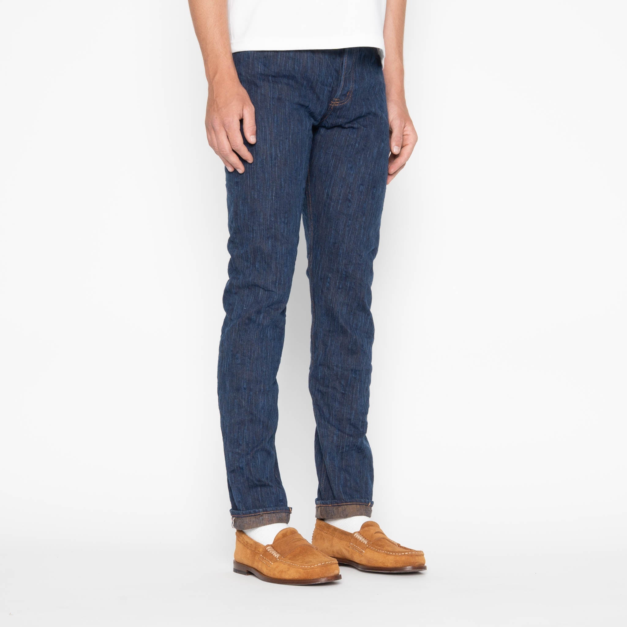 Super Guy - MIJ15 - Hand Dyed Natural Indigo x Kakishibu Intangible Cultural Treasure Selvedge Denim by Naked & Famous Denim