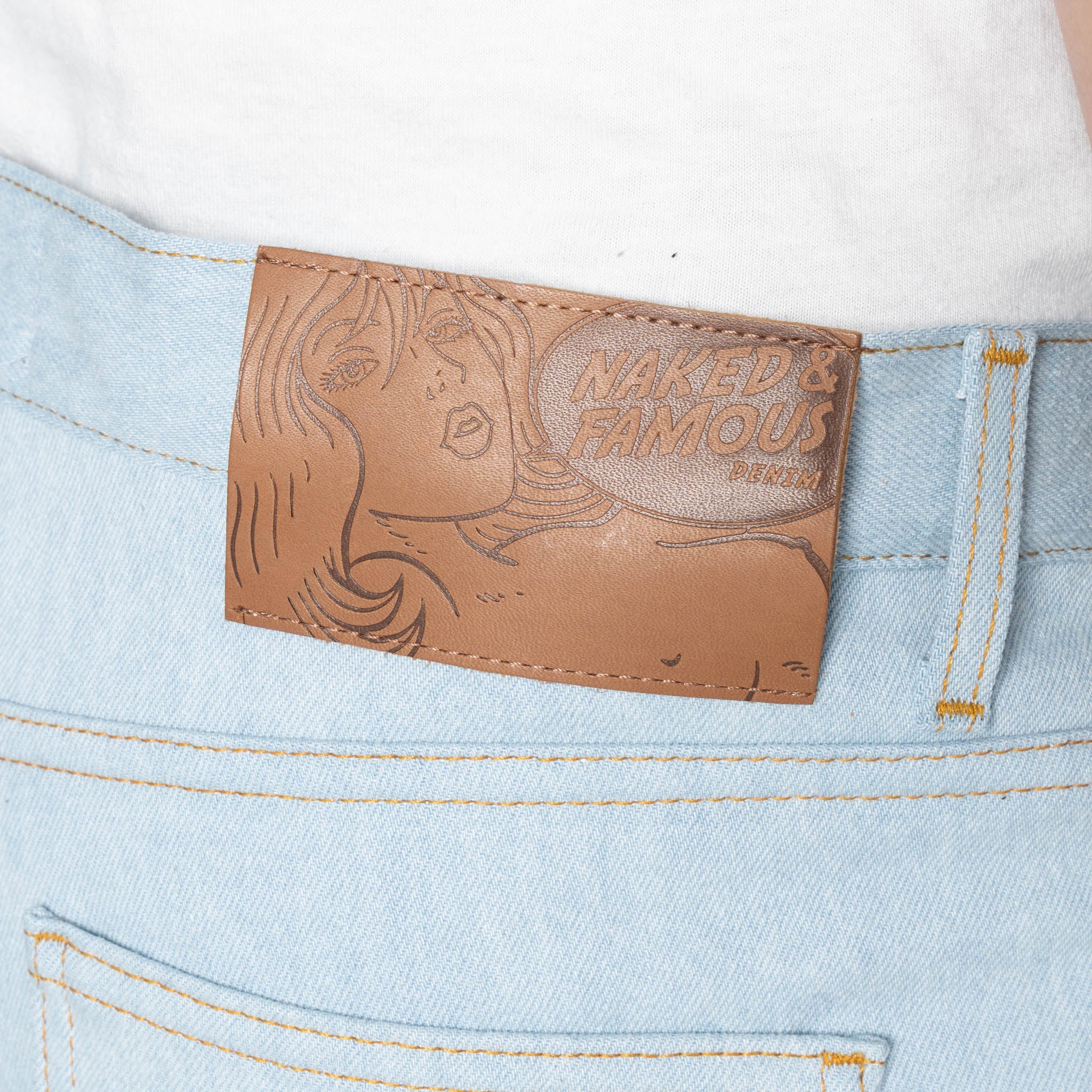 Super Guy - Secret Agent Denim - Bleach Blue by Naked & Famous Denim
