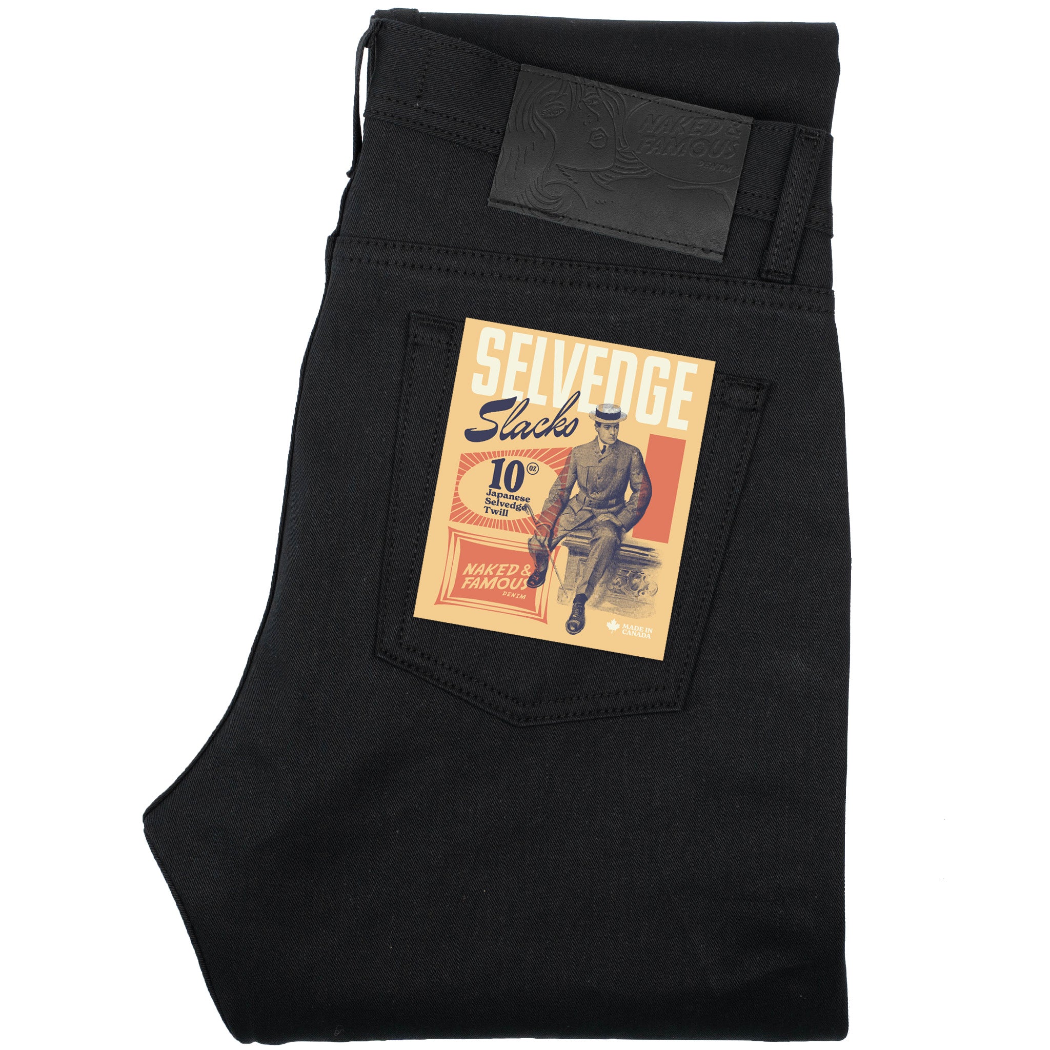 Weird Guy - Selvedge Slacks Black by Naked & Famous Denim