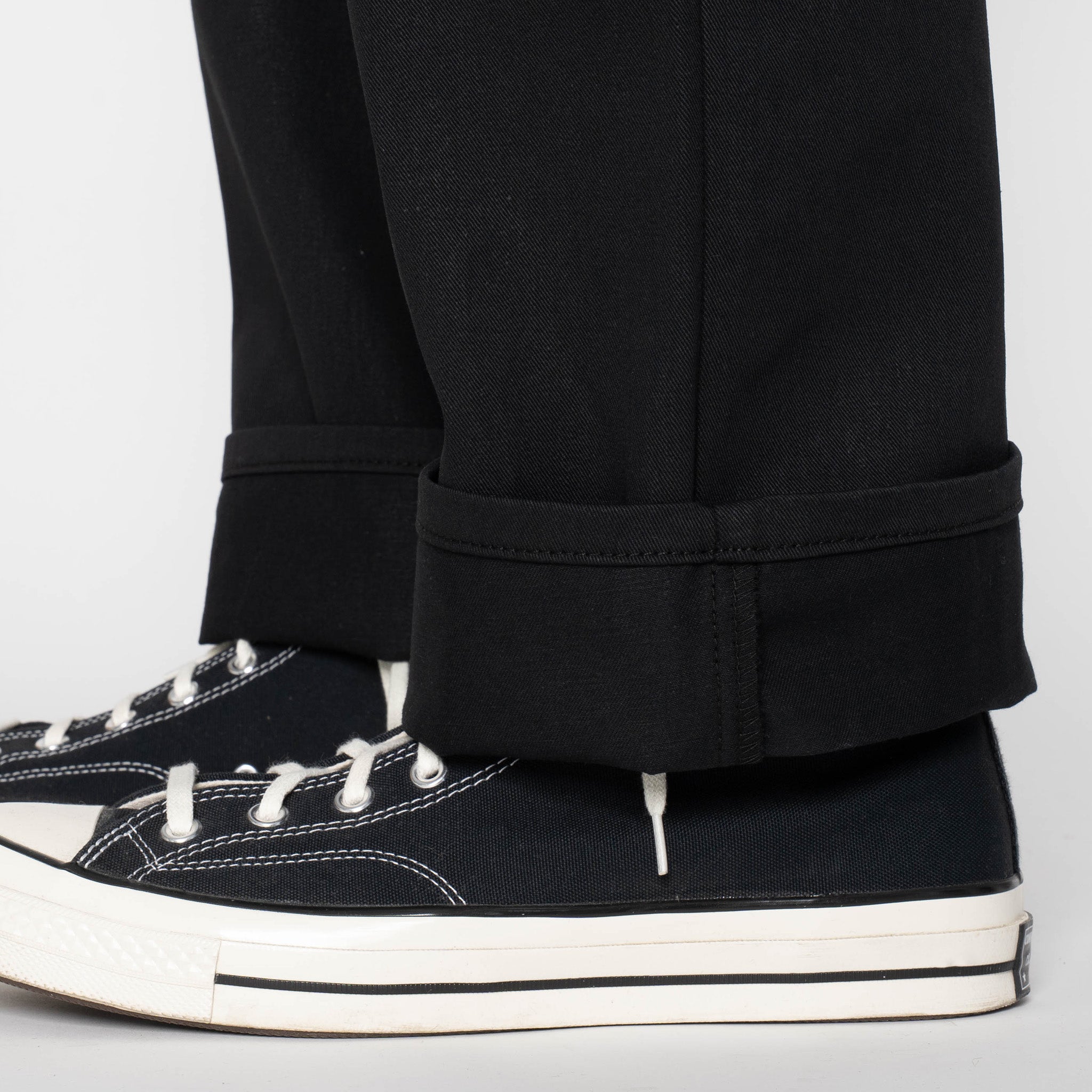 Pleated Trouser - Selvedge Slacks Black by Naked & Famous Denim