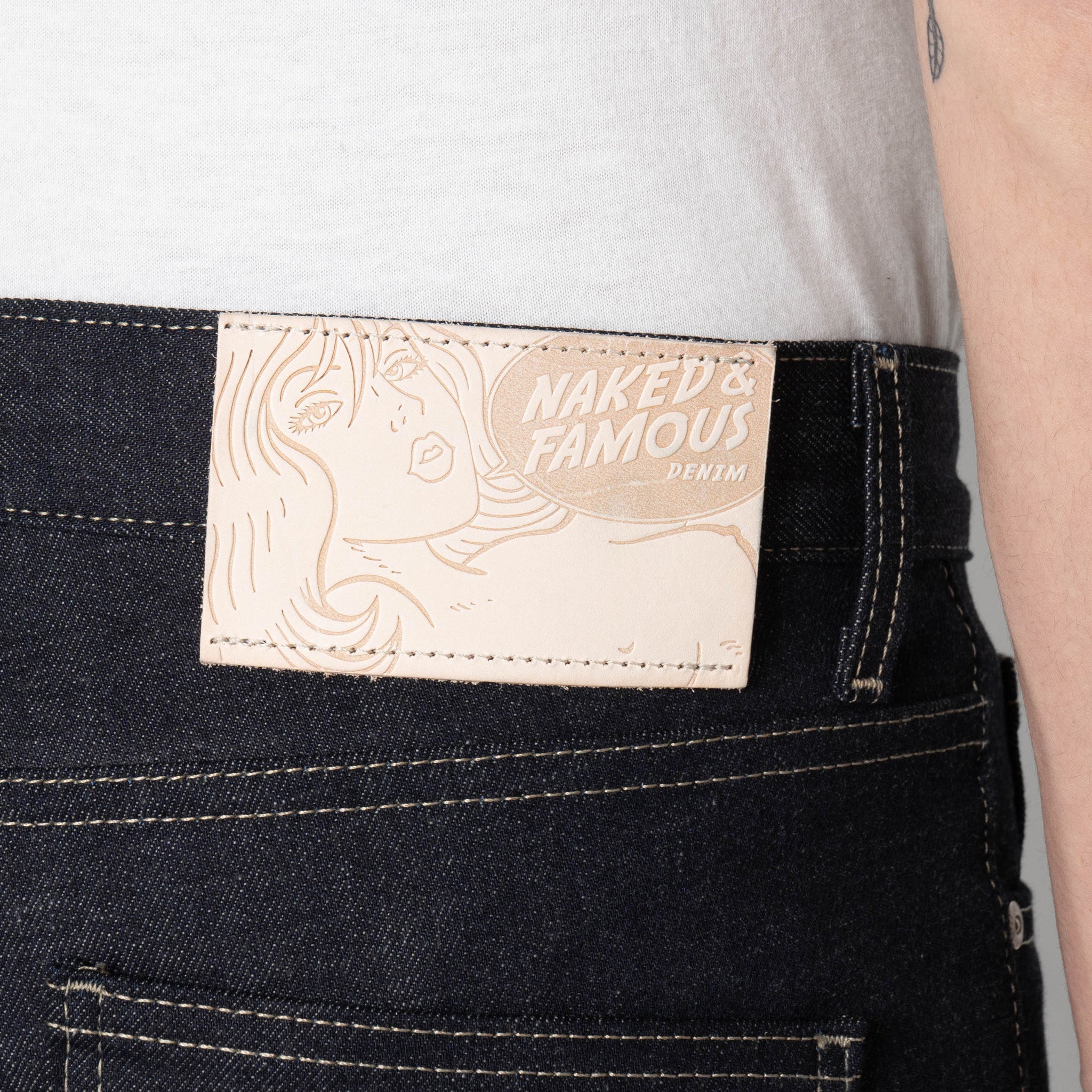 Super Guy - Fox Fibre Green Weft by Naked & Famous Denim