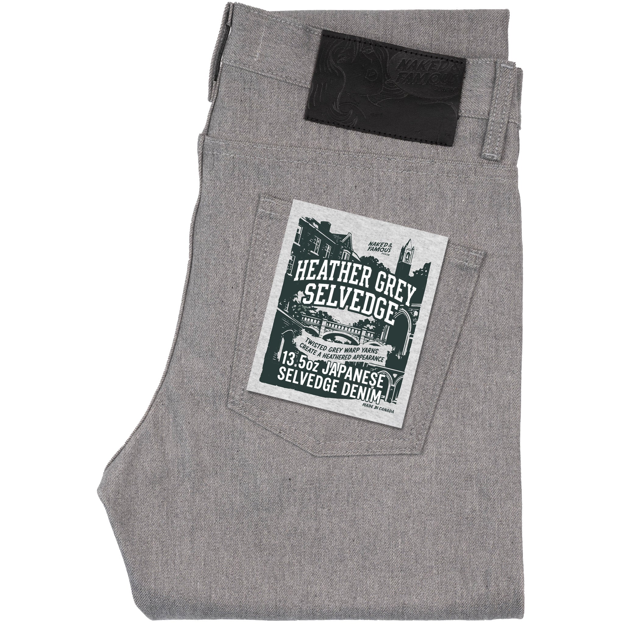 Super Guy - Heather Grey Selvedge by Naked & Famous Denim