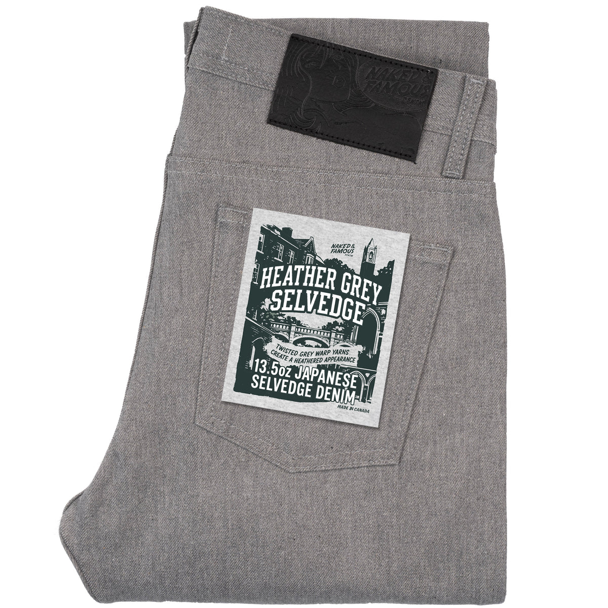 Weird Guy - Heather Grey Selvedge by Naked & Famous Denim