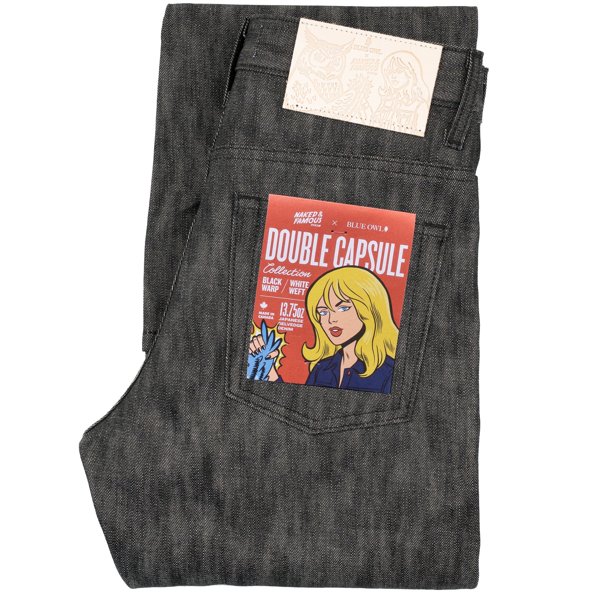 Groovy Guy - Double Capsule - Black Warp / White Weft Selvedge by Naked & Famous Denim
