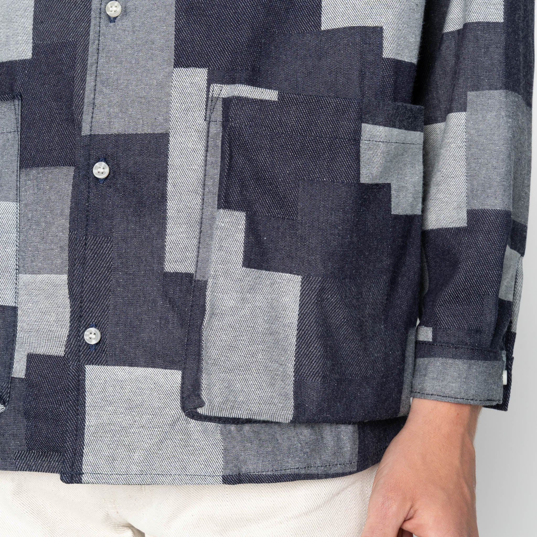 Wise Guy Jacket - Jacquard Denim - Indigo by Naked & Famous Denim