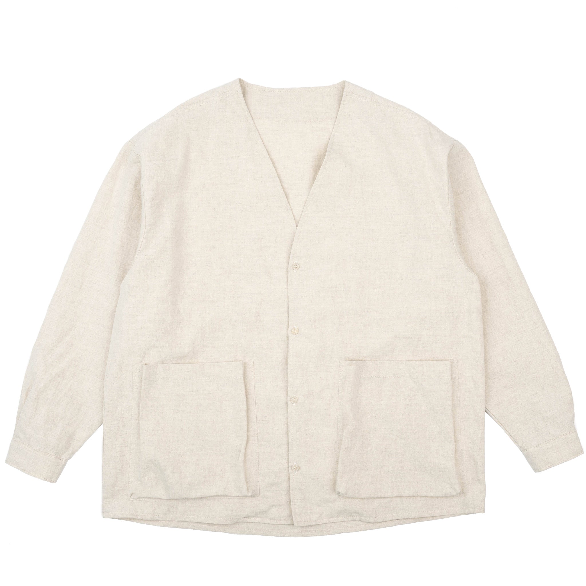 Wise Guy Jacket- Linen Blend Denim - Ecru by Naked & Famous Denim