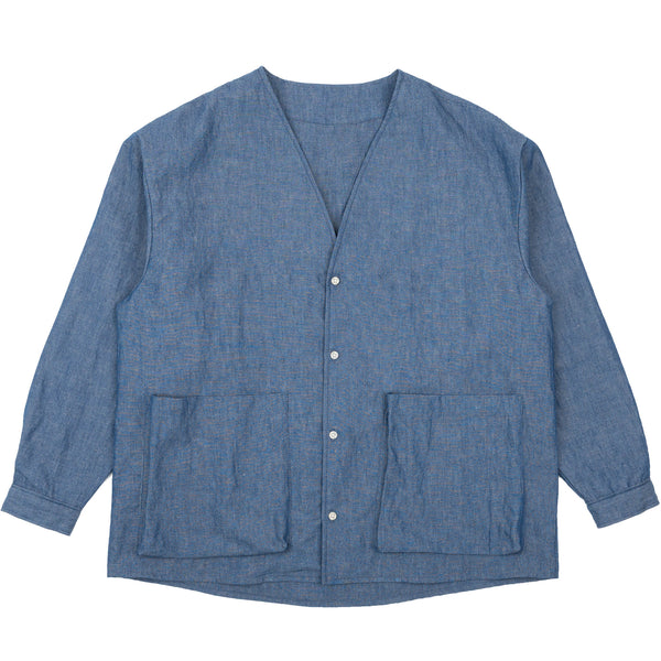 Wise Guy Jacket - Linen Blend Denim - Indigo by Naked & Famous Denim