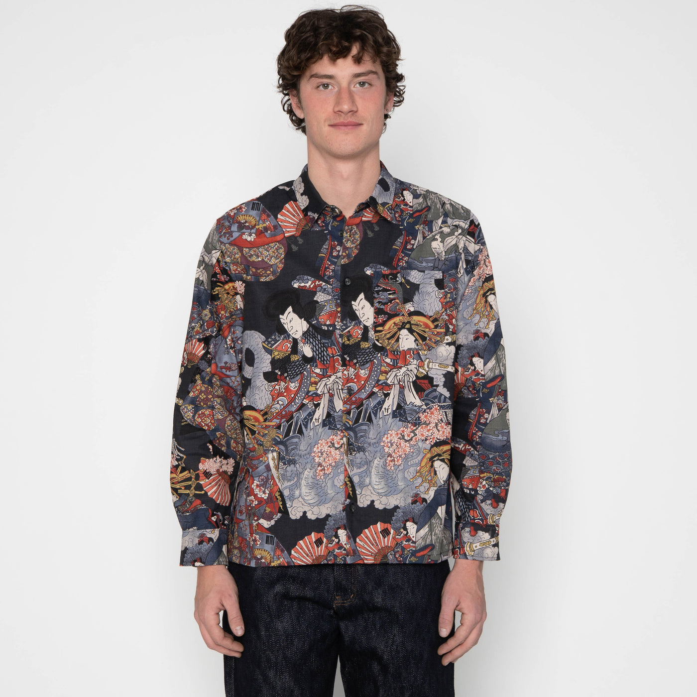 True Shirt - Samurai Print - Black by Naked & Famous Denim