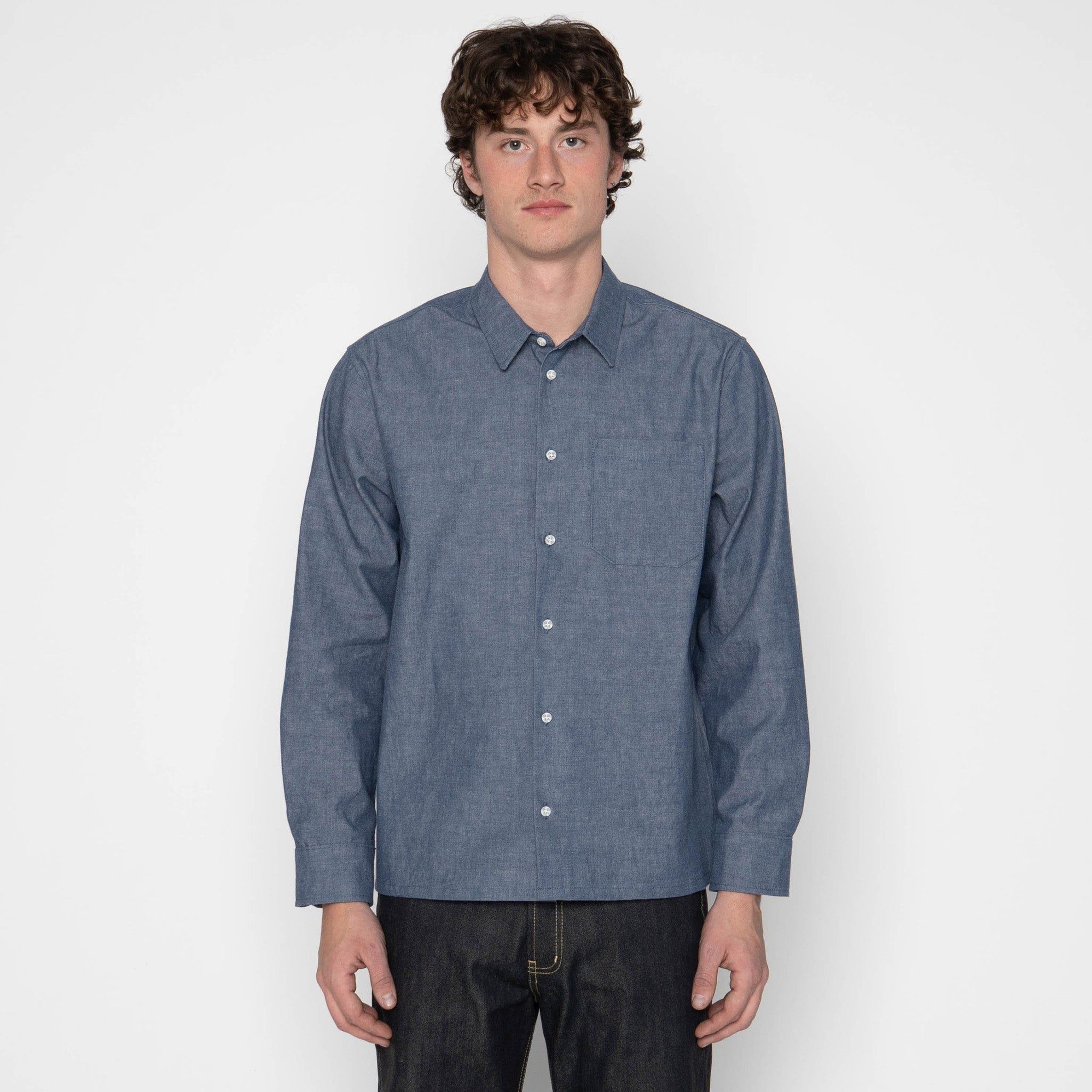True Shirt - Vintage Selvedge Chambray - Blue by Naked & Famous Denim