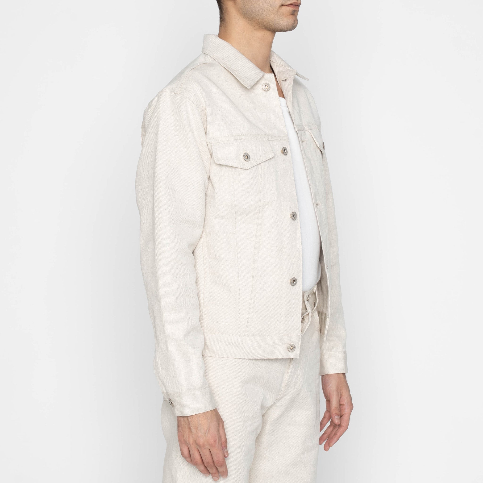 Denim Jacket - Tabi Selvedge - Off White by Naked & Famous Denim
