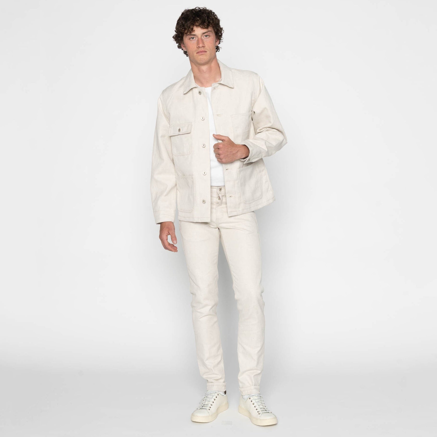 Chore Coat - Tabi Selvedge - Off White by Naked & Famous Denim