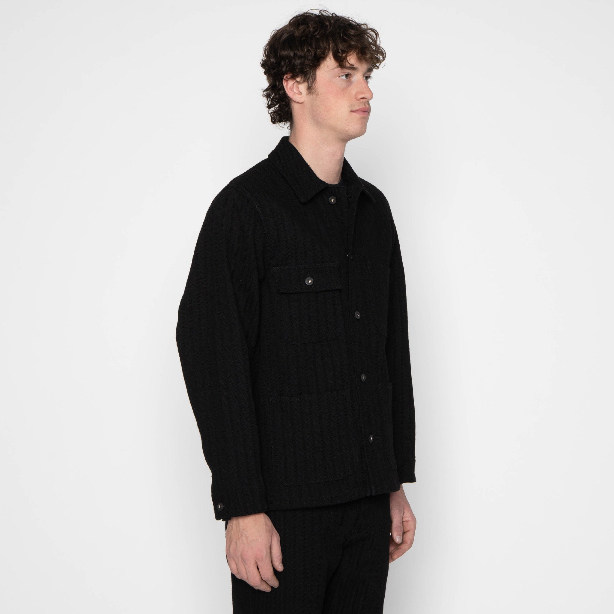 Chore Coat - Black Sugiaya by Naked & Famous Denim