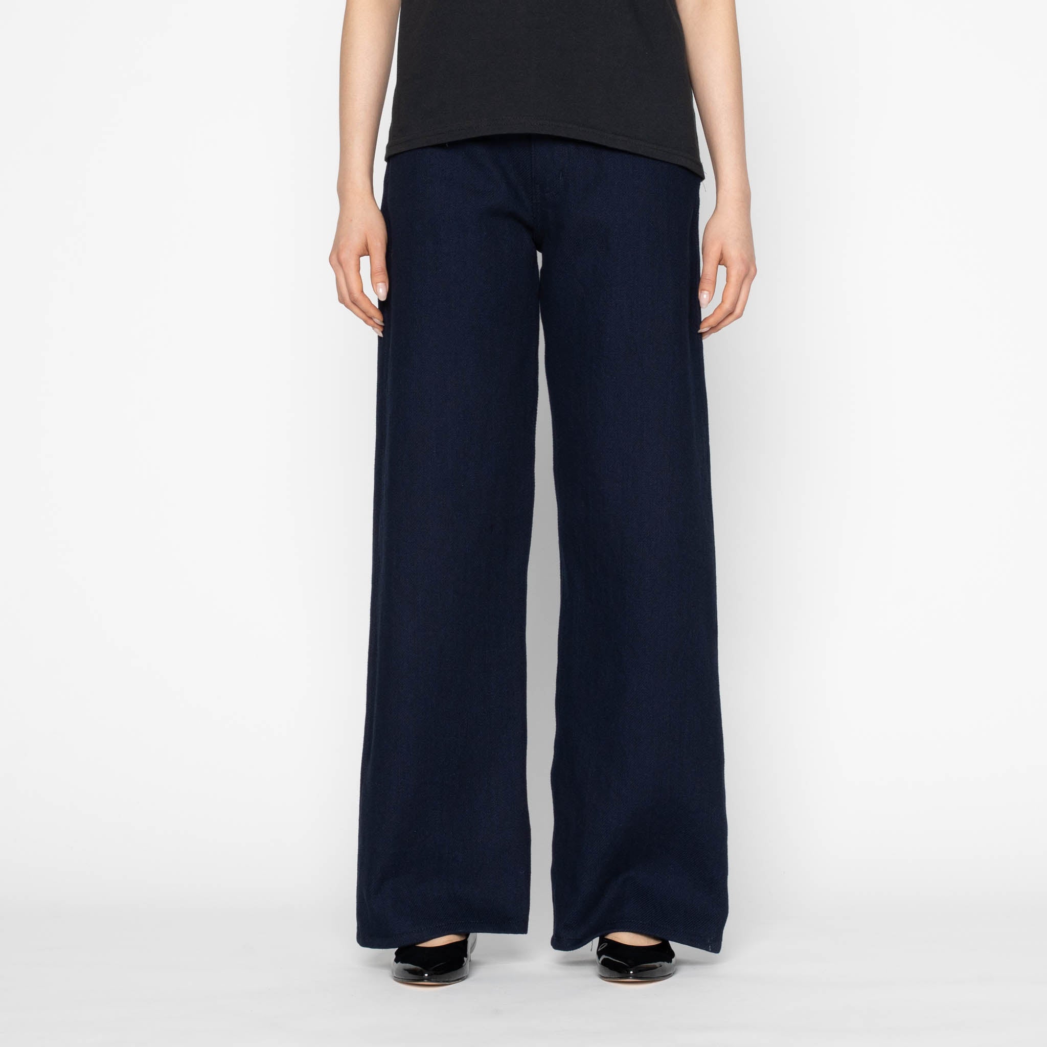 Wide Wild West - Maekake Dobby - Indigo by Naked & Famous Denim