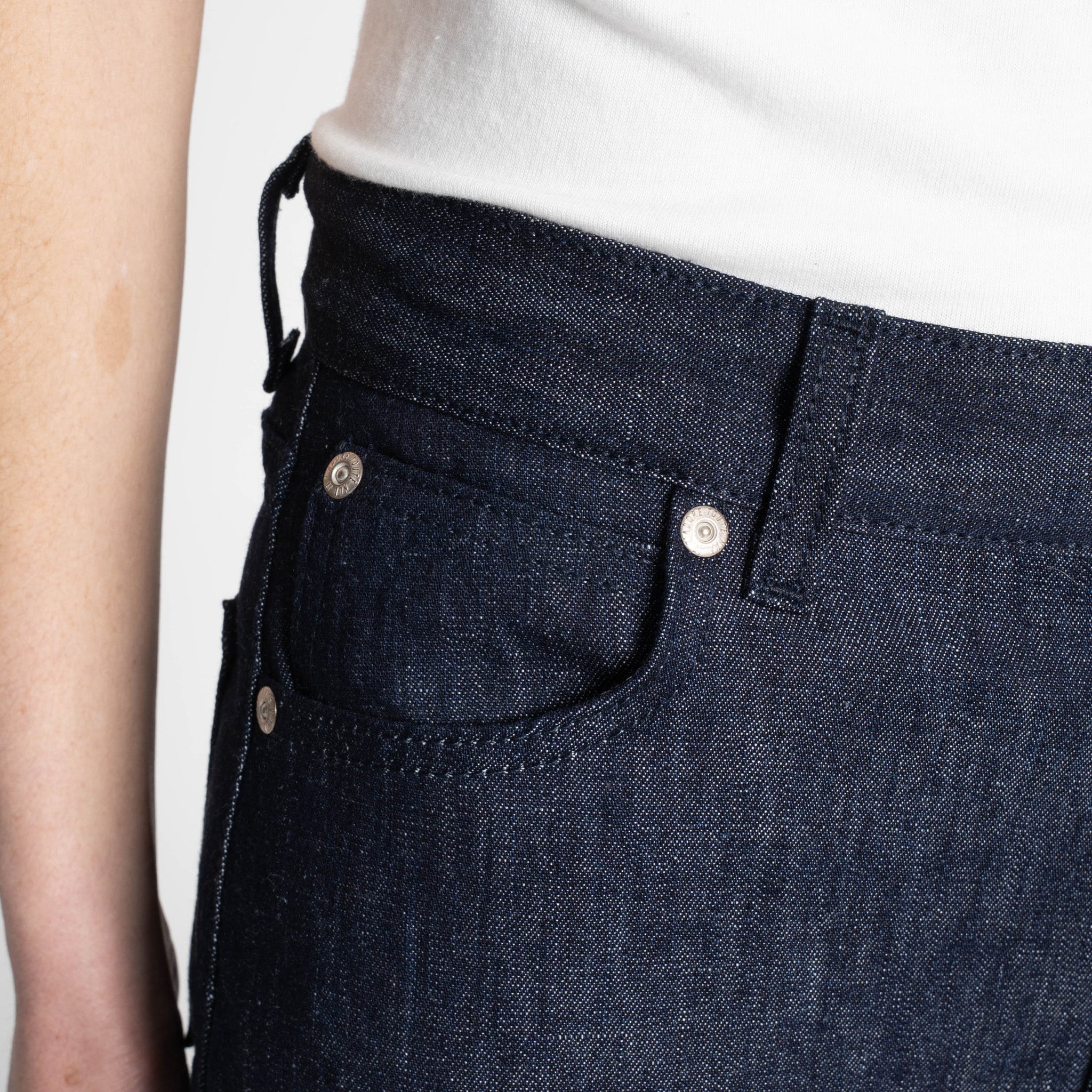Wide Wild West - Linen Blend Denim - Indigo by Naked & Famous Denim