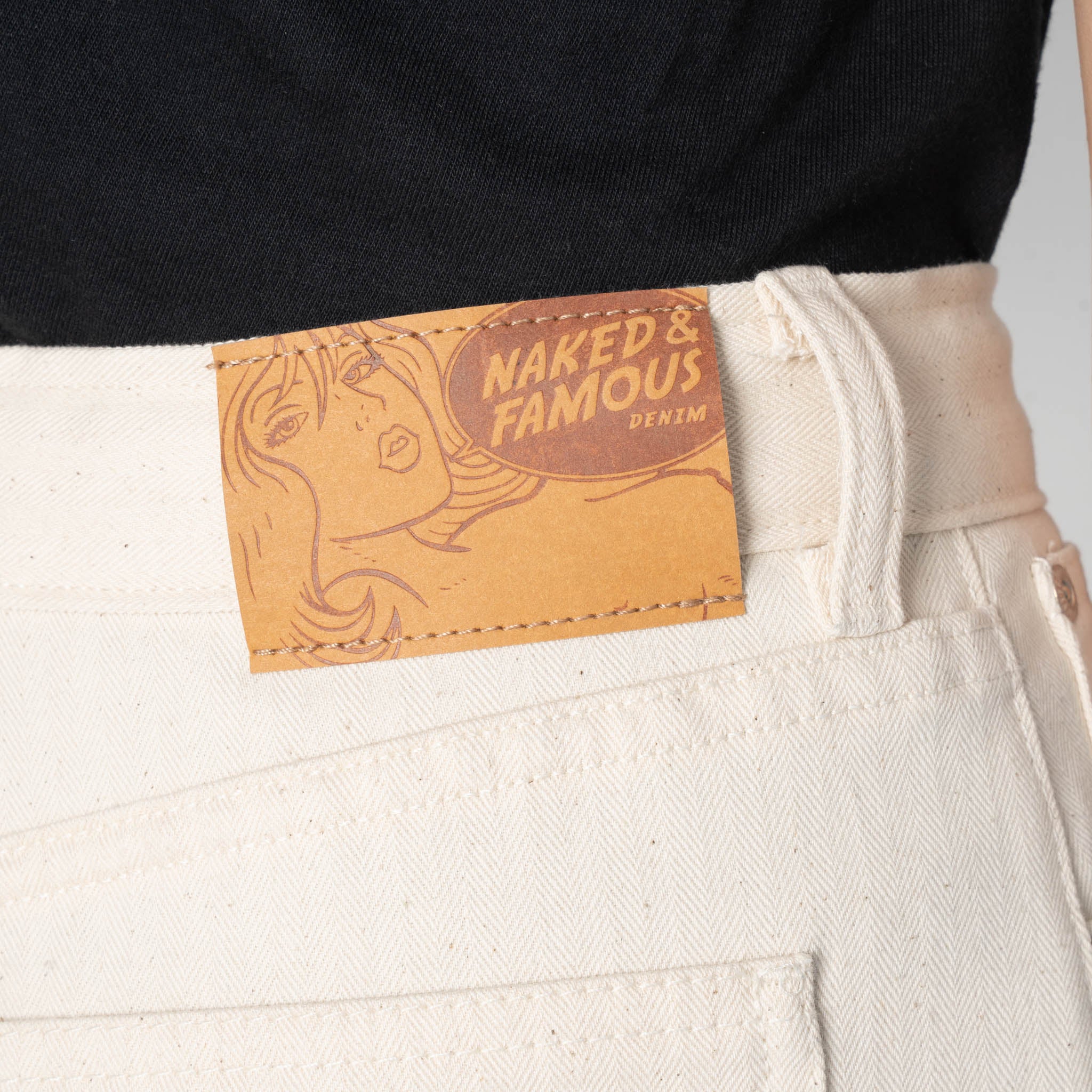 Wide Wild West - Hard Twist Organic Herringbone by Naked & Famous Denim