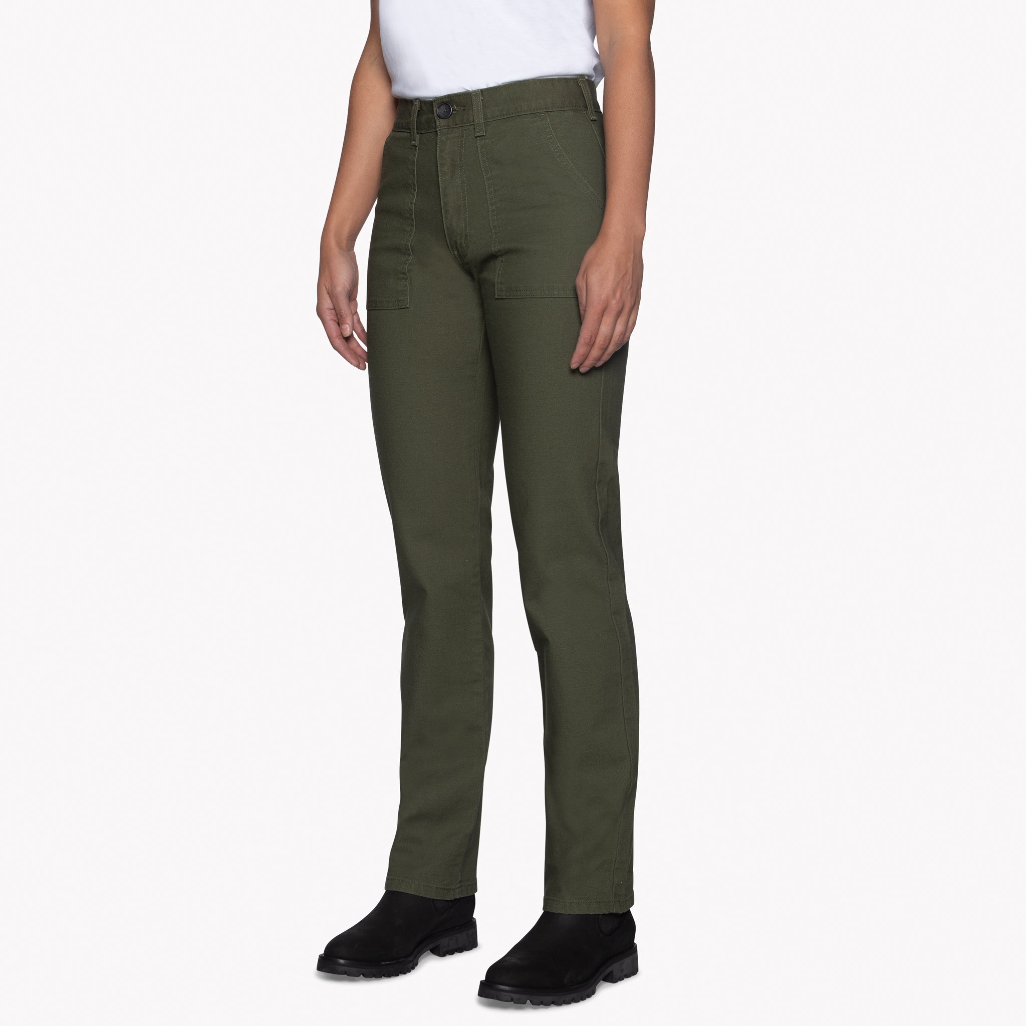 Fatigue Pant - Green Canvas by Naked & Famous Denim