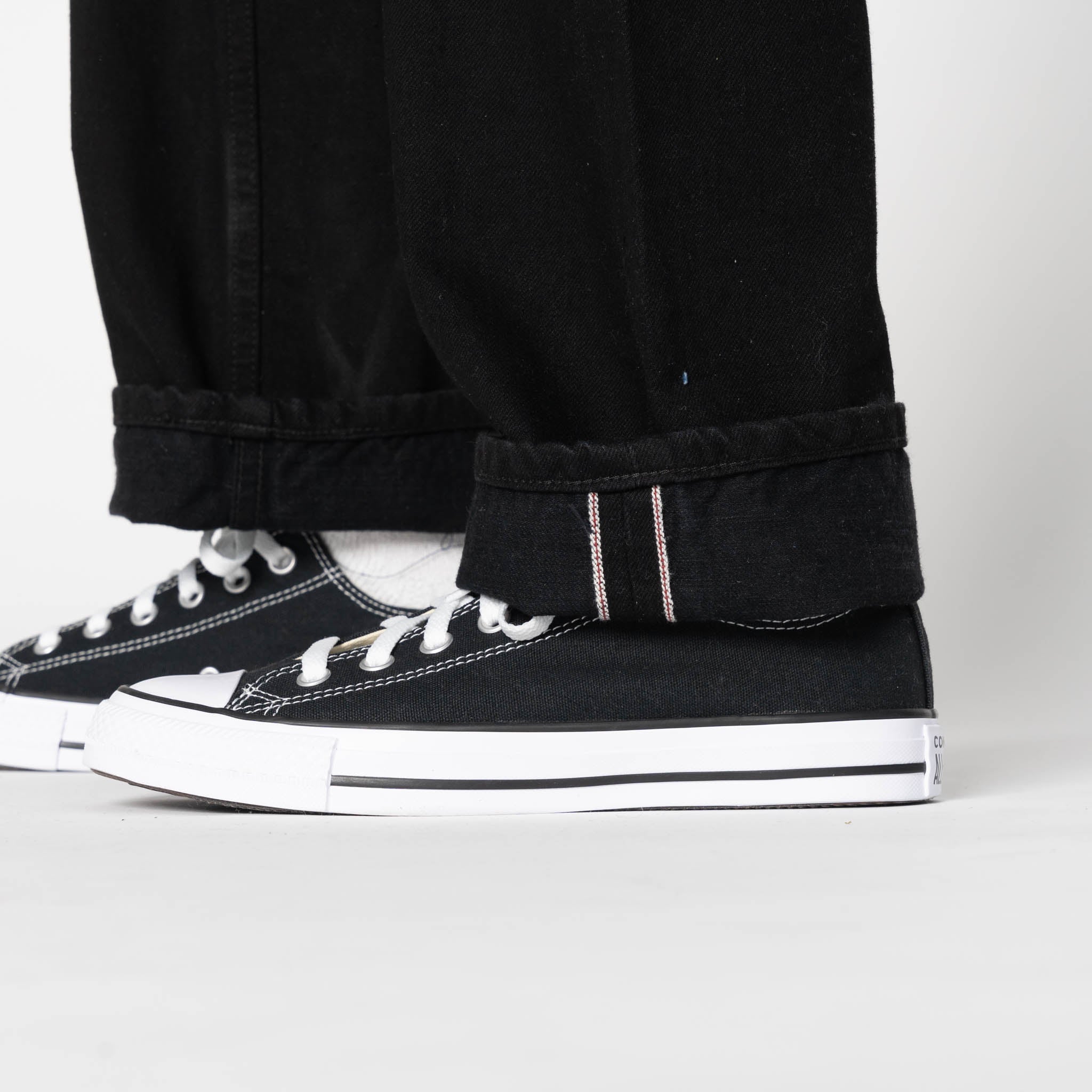 True Girl - Solid Black Selvedge Washed by Naked & Famous Denim