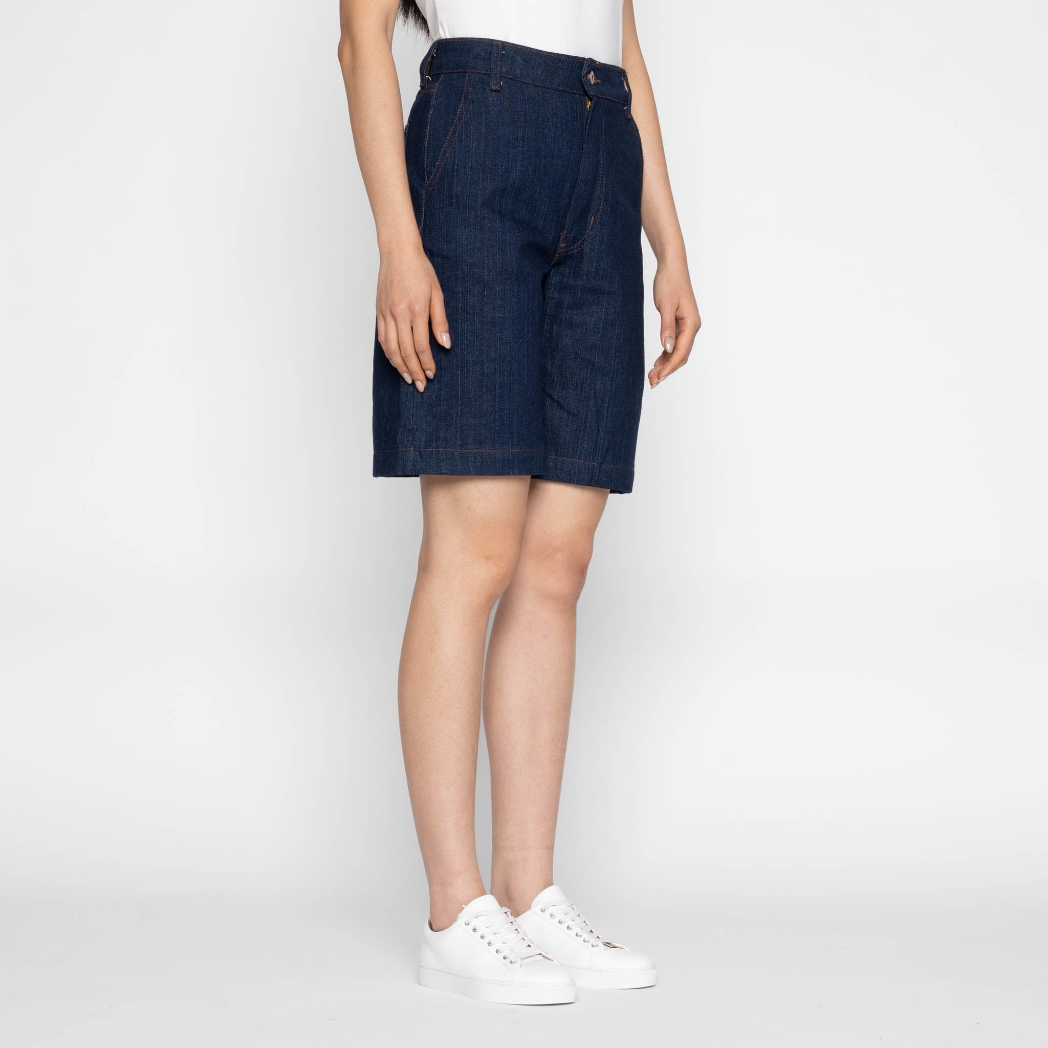 Andie Shorts - Vertical Slub Denim - Indigo by Naked & Famous Denim