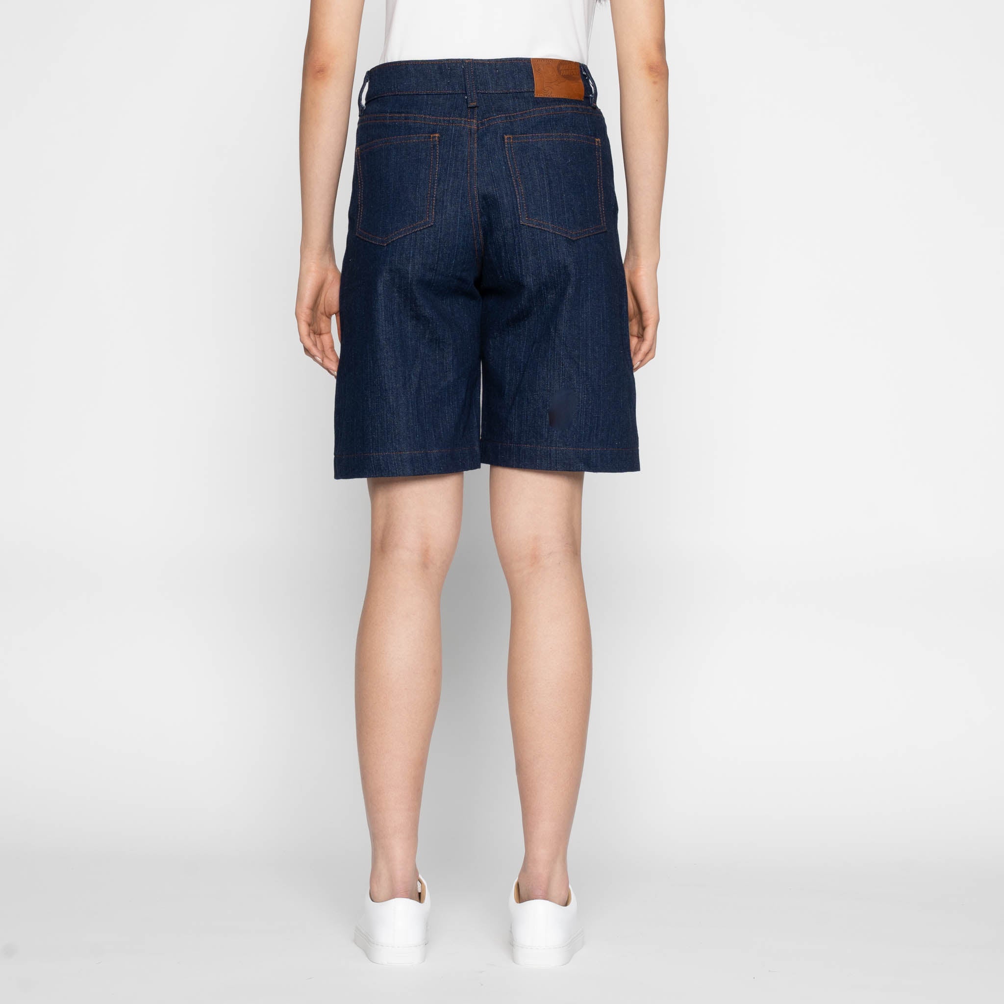 Andie Shorts - Vertical Slub Denim - Indigo by Naked & Famous Denim