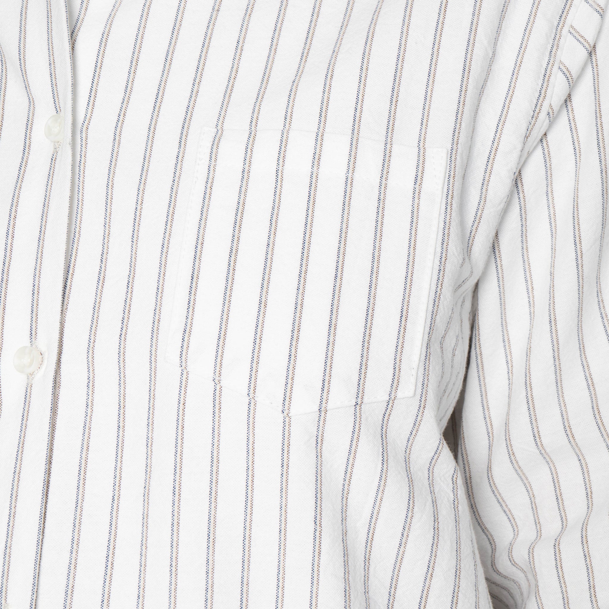 Judy Shirt - Cotton Yarn Dyed Oxford - Stripe - White by Naked & Famous Denim