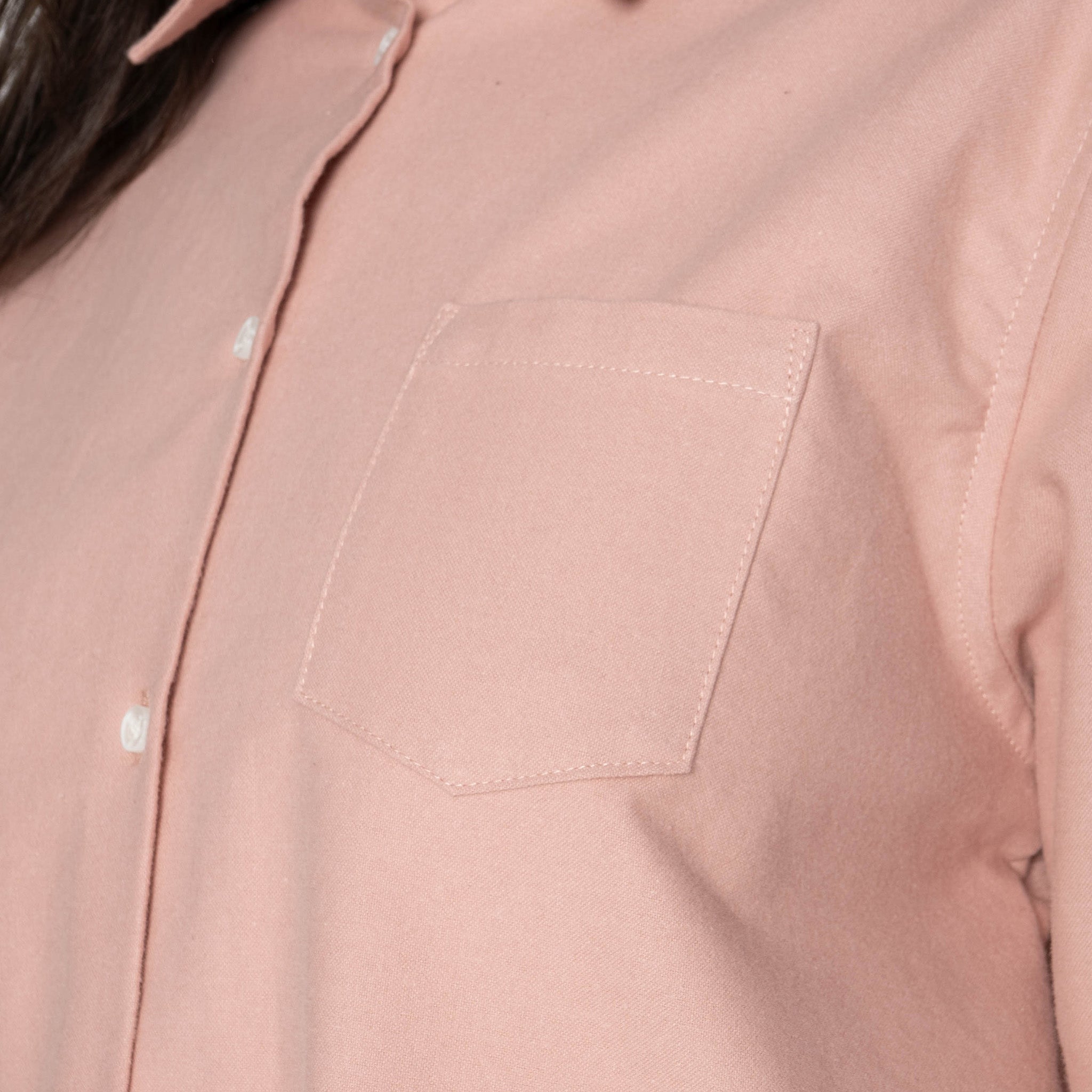 Judy Shirt - Cotton Dyed Flannel - Dusty Pink by Naked & Famous Denim