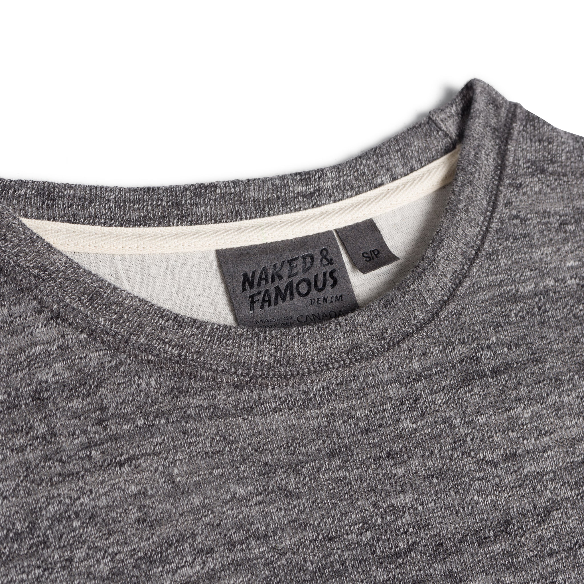 Weekend Crew - Vintage Doubleface - Charcoal by Naked & Famous Denim