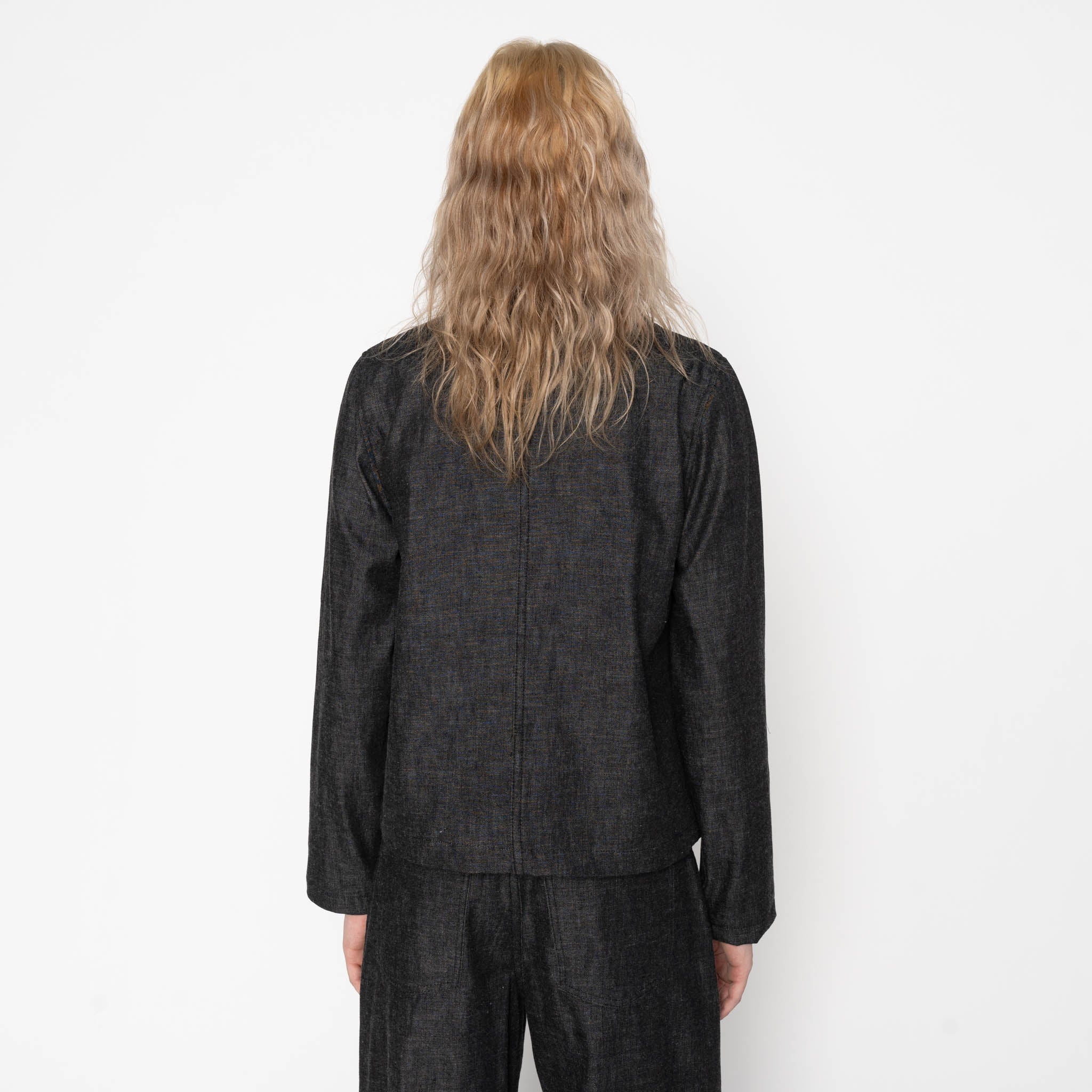 Gracie Jacket - Black Lightweight Denim - Black by Naked & Famous Denim