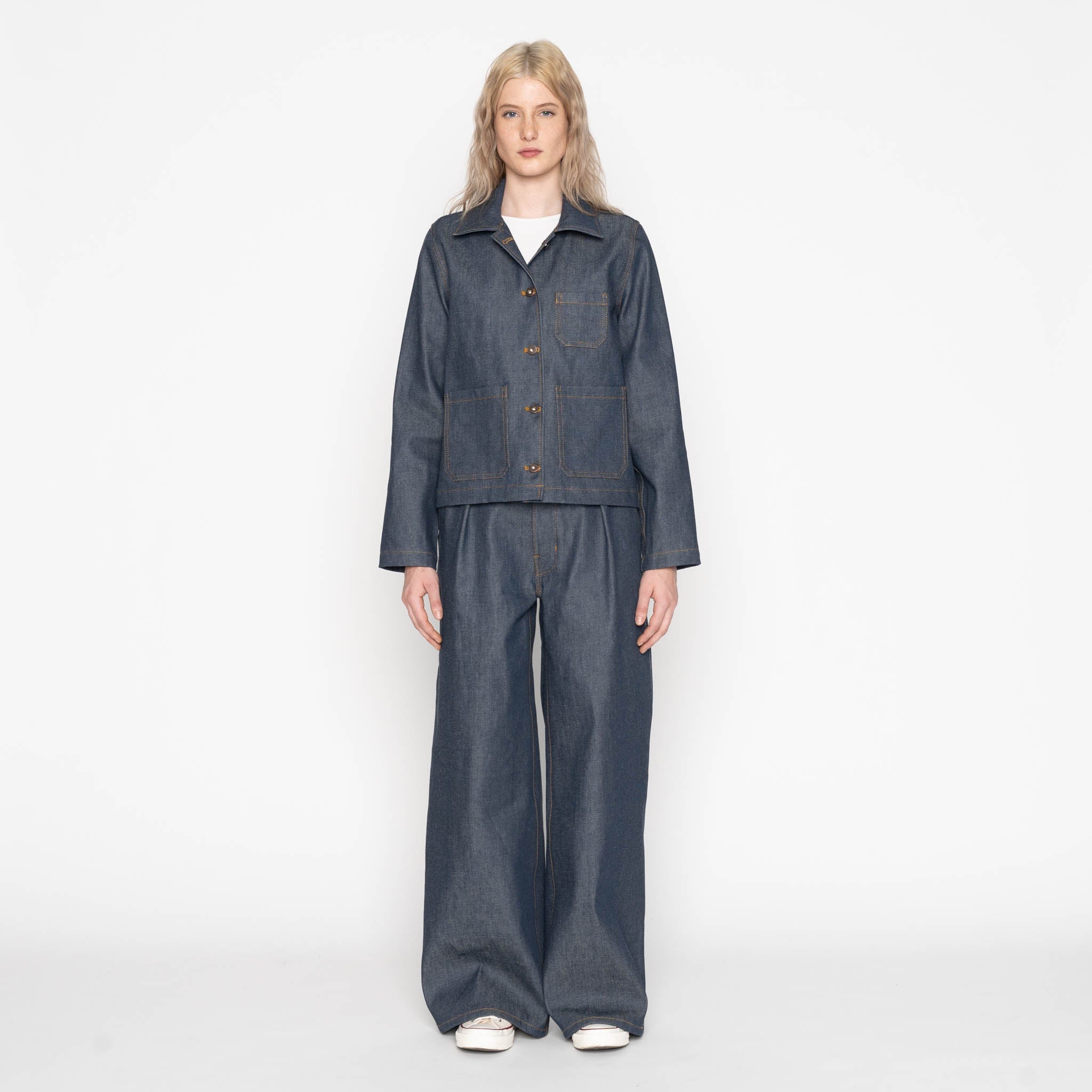 Gracie Jacket - Natural Indigo - Indigo by Naked & Famous Denim