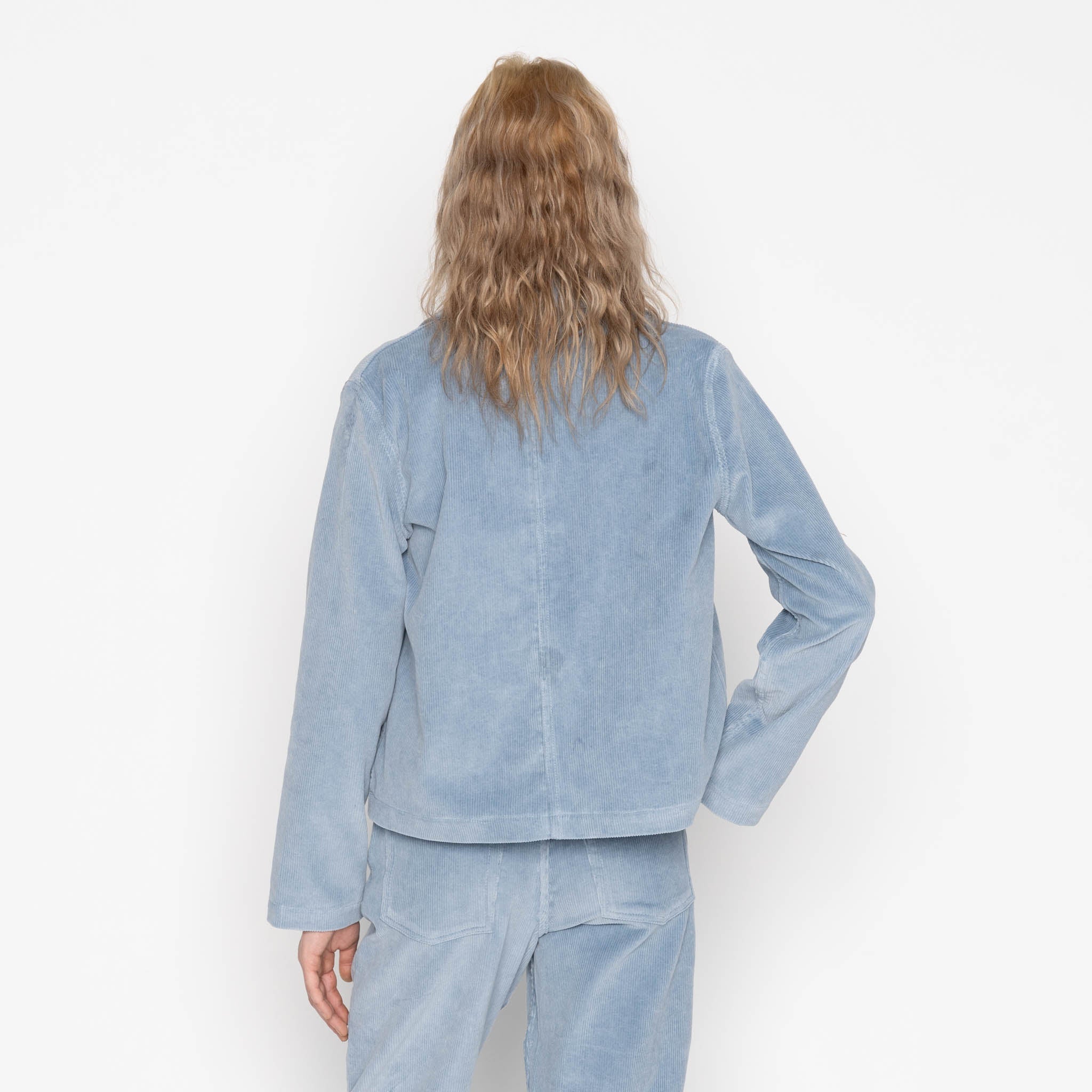 Gracie Jacket - Organic Faded Corduroy - Pale Indigo by Naked & Famous Denim