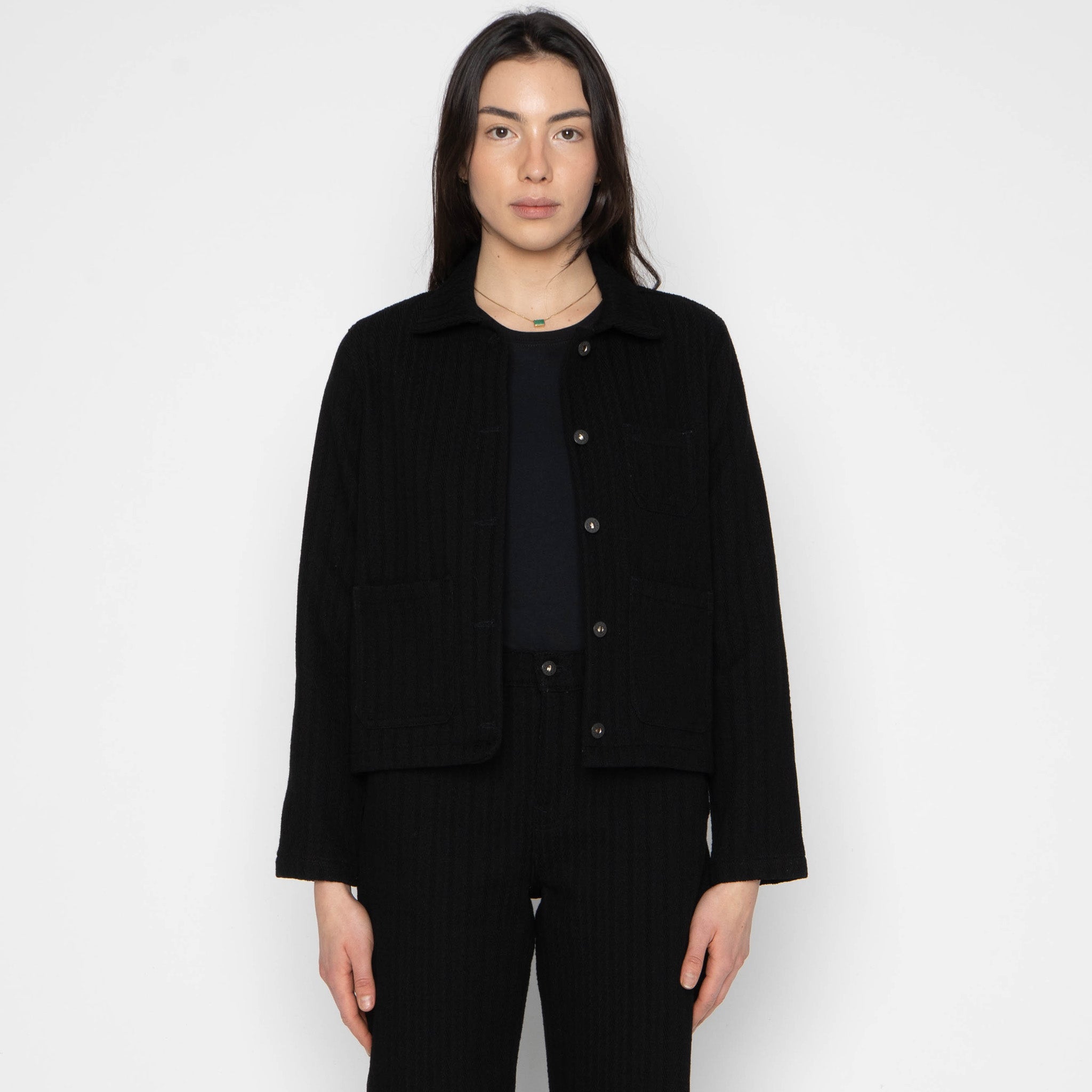 Gracie Jacket - Black Sugiaya by Naked & Famous Denim