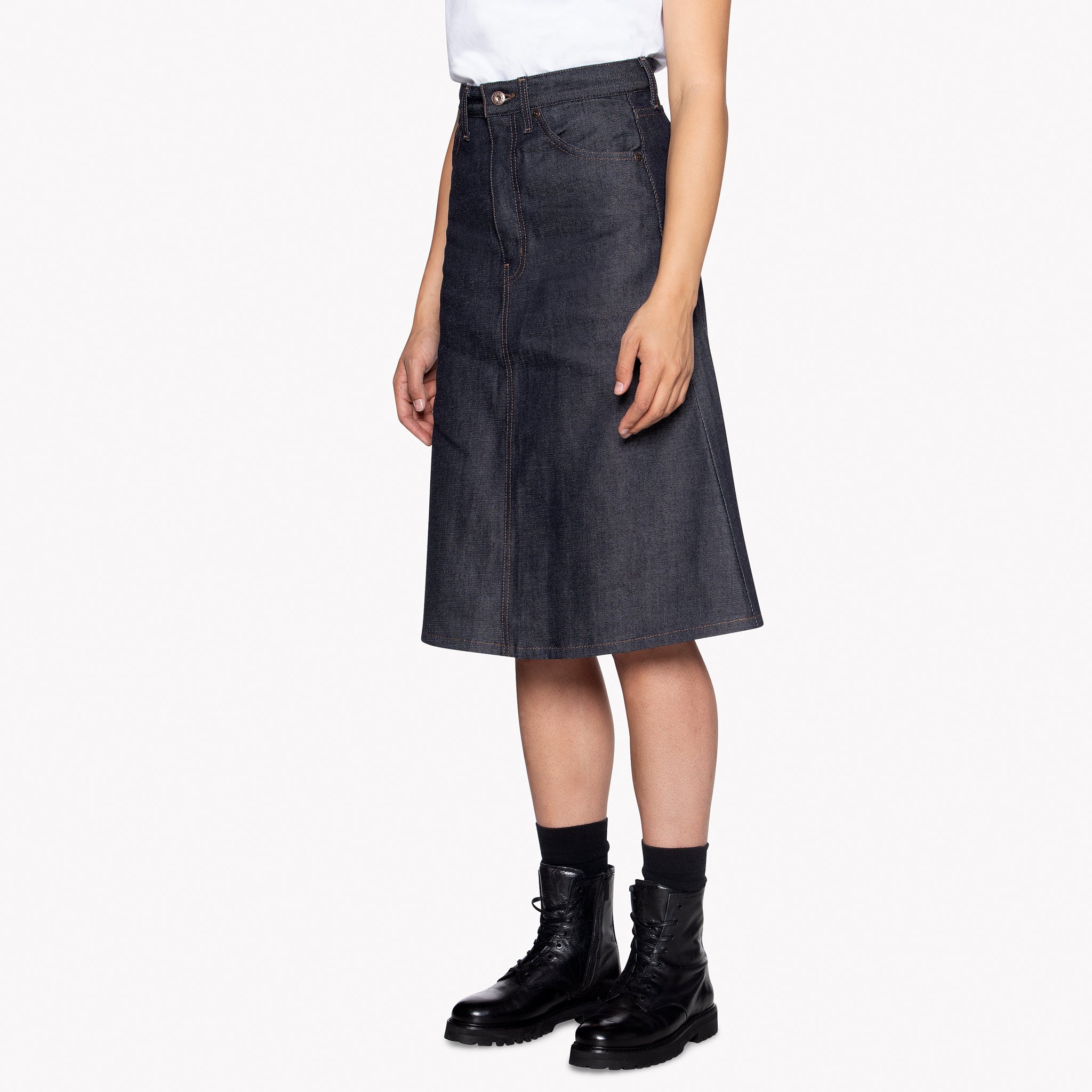 Denim Skirt - Dark Indigo by Naked & Famous Denim