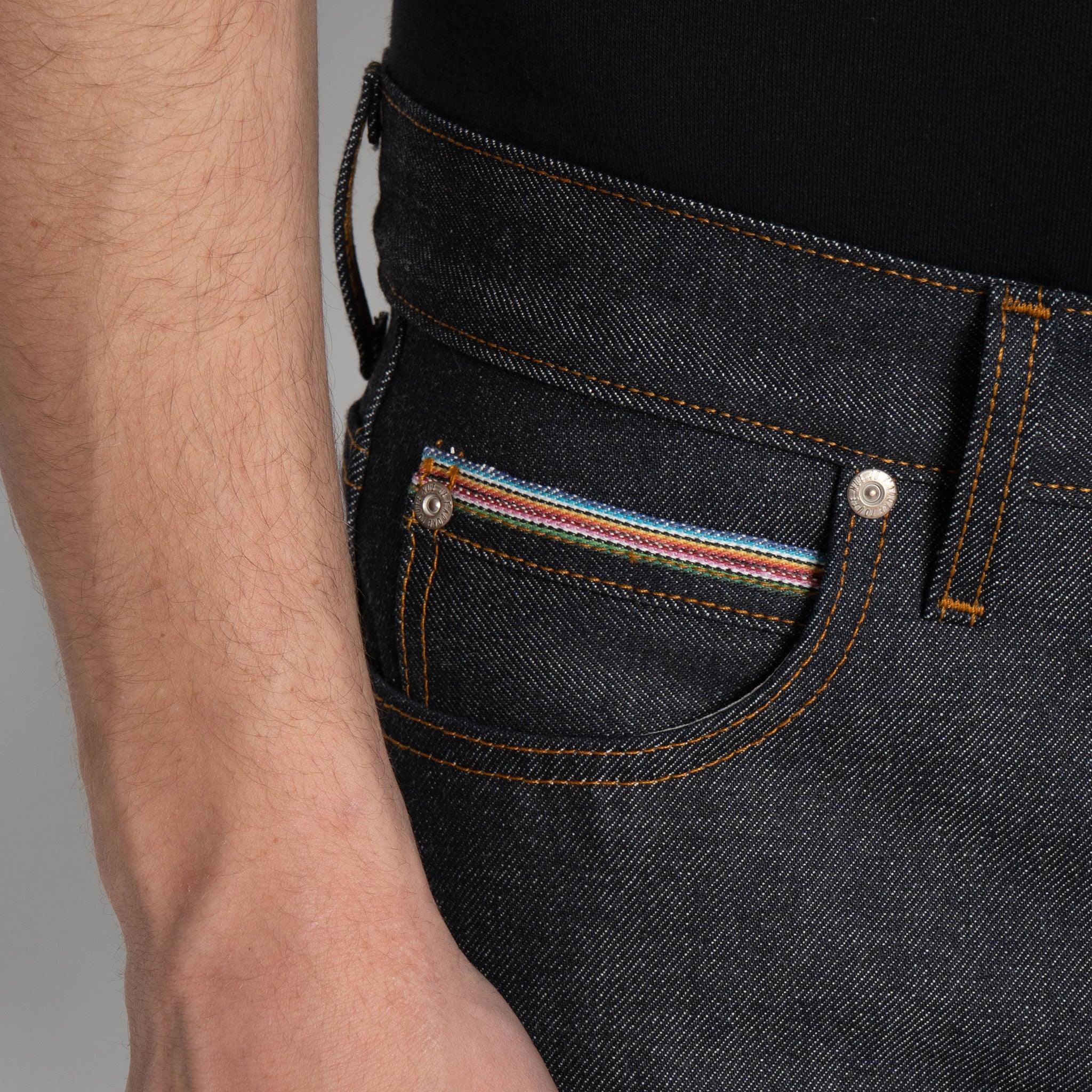 Super Guy - Dia De Los Muertos Selvedge - Bat by Naked & Famous Denim