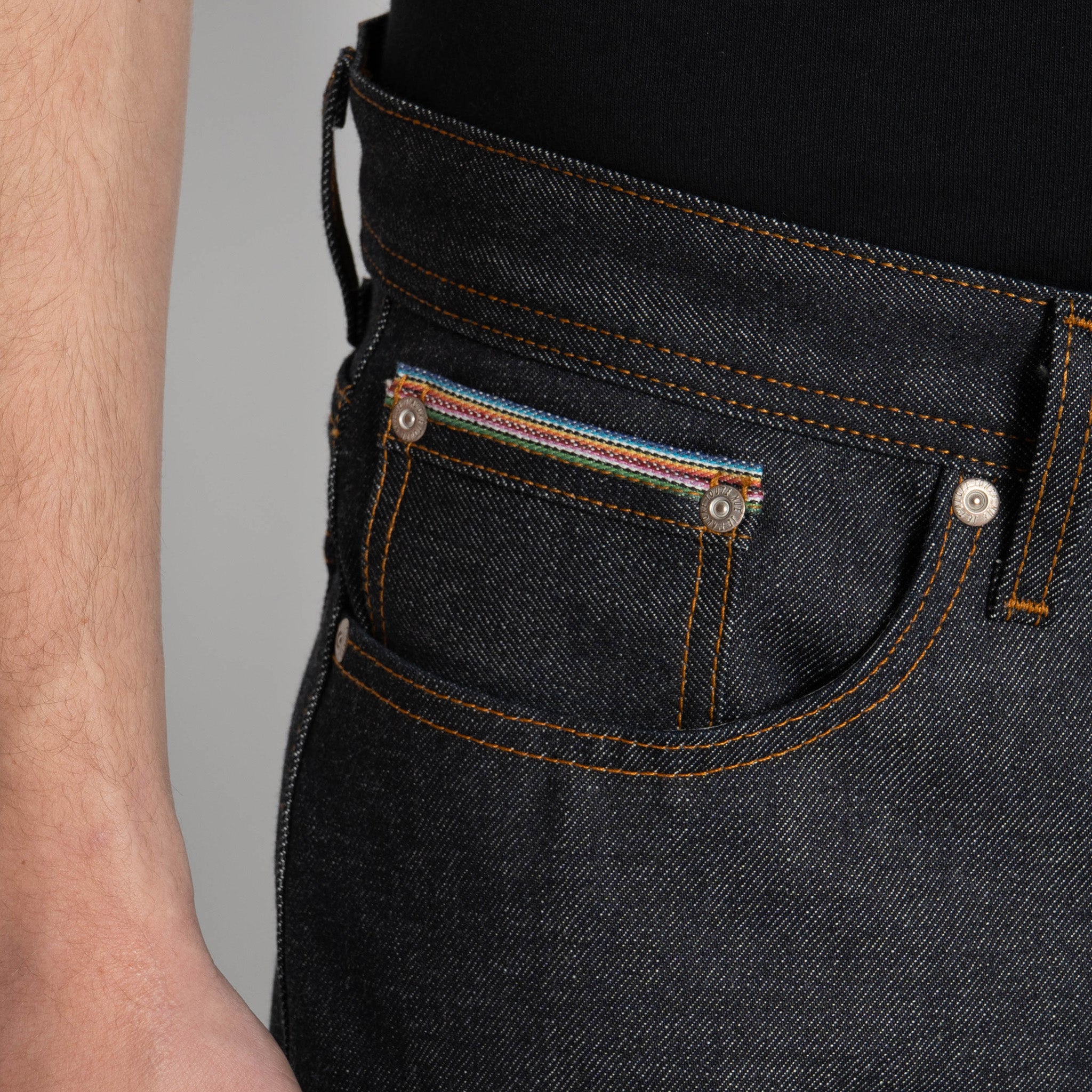 Weird Guy - Dia De Los Muertos Selvedge - Bat by Naked & Famous Denim