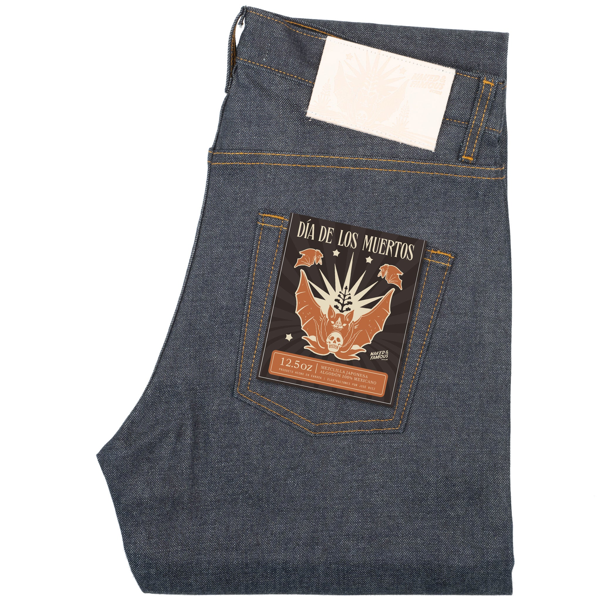 Easy Guy - Dia De Los Muertos Selvedge - Bat by Naked & Famous Denim