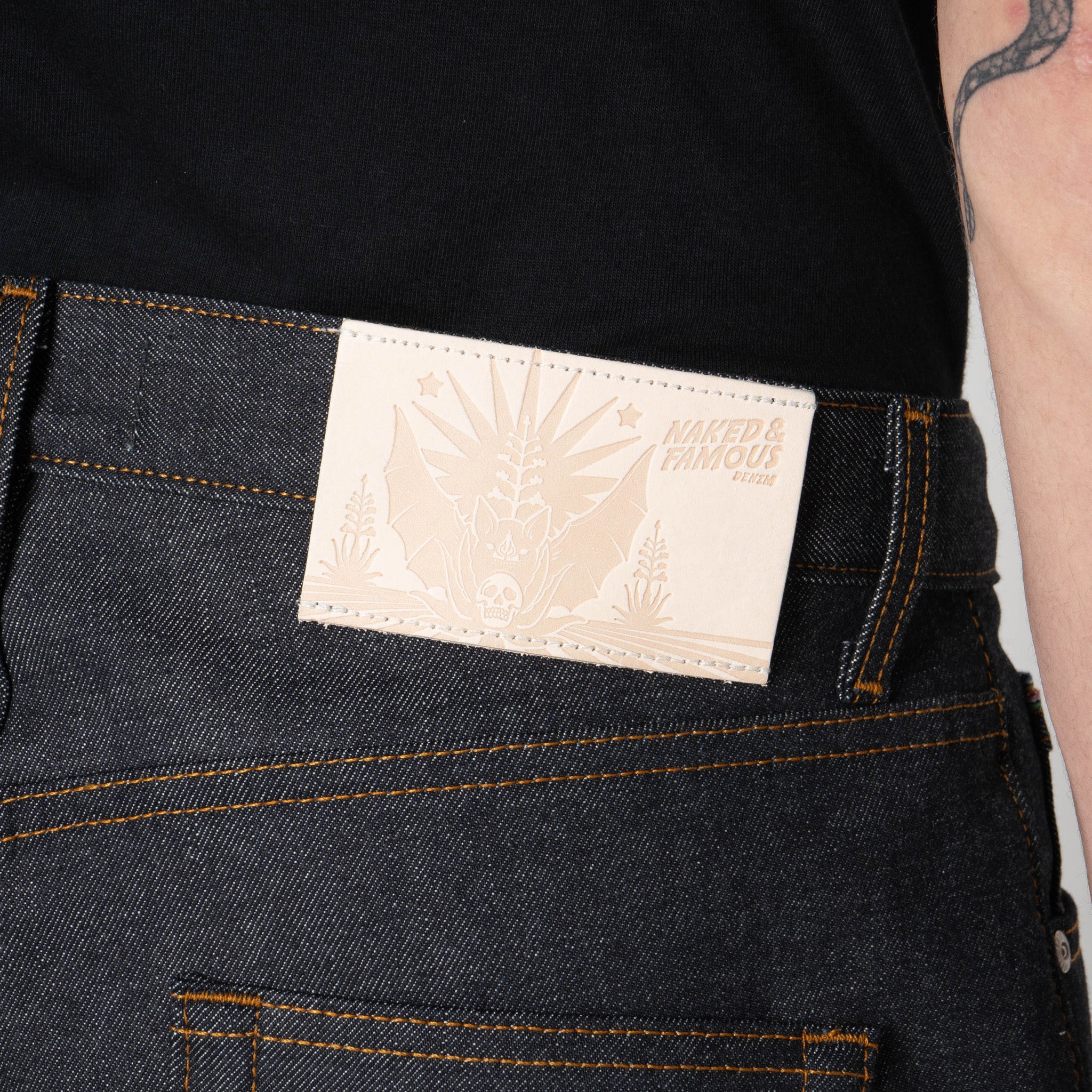 Easy Guy - Dia De Los Muertos Selvedge - Bat by Naked & Famous Denim