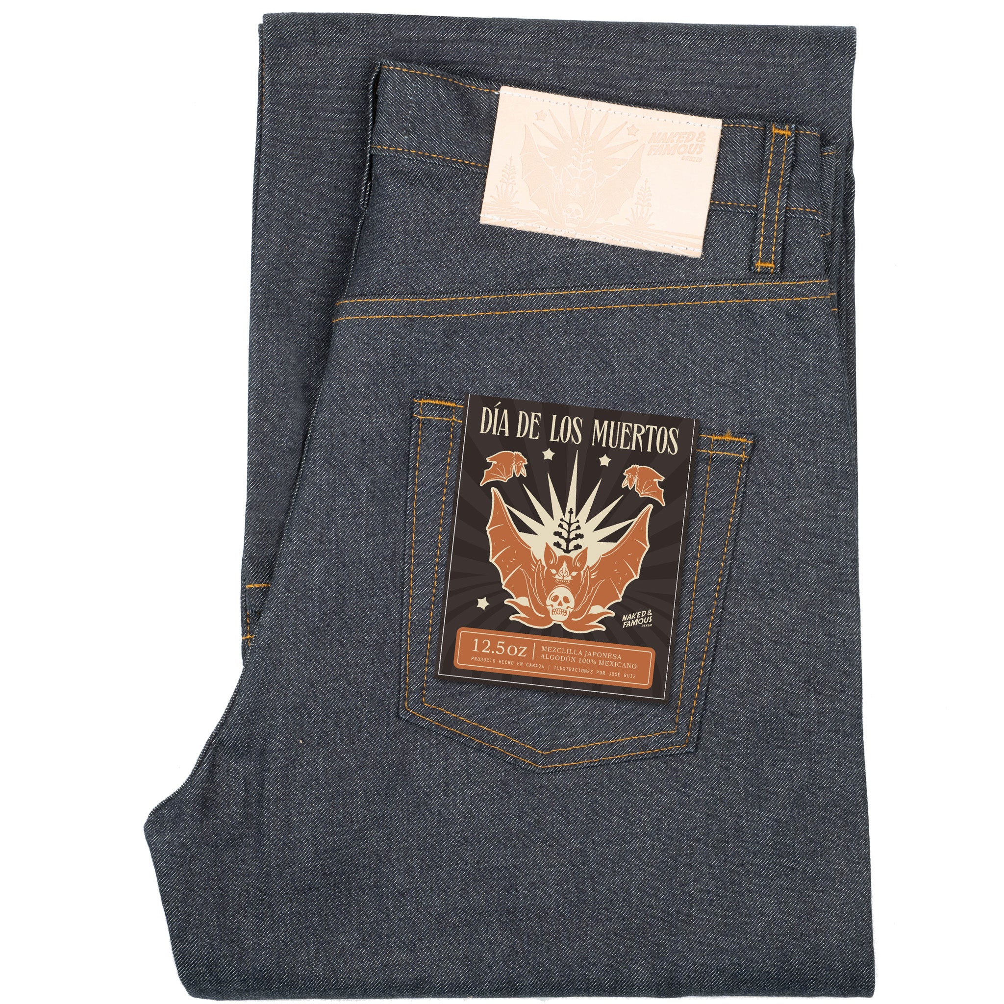 Strong Guy - Dia De Los Muertos Selvedge - Bat by Naked & Famous Denim