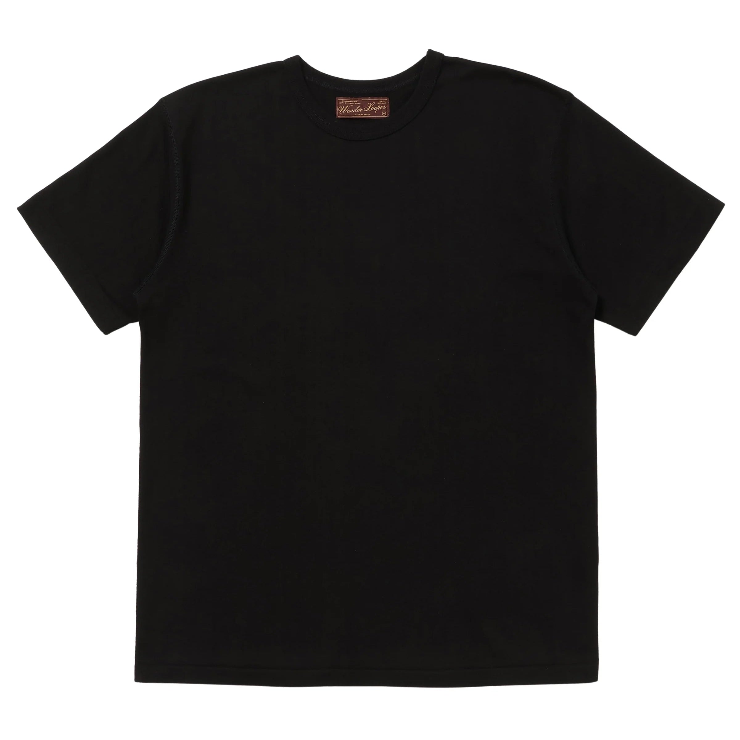 Crewneck T-shirt - Ultimate Pima Tsuriami - Black by Wonder Looper