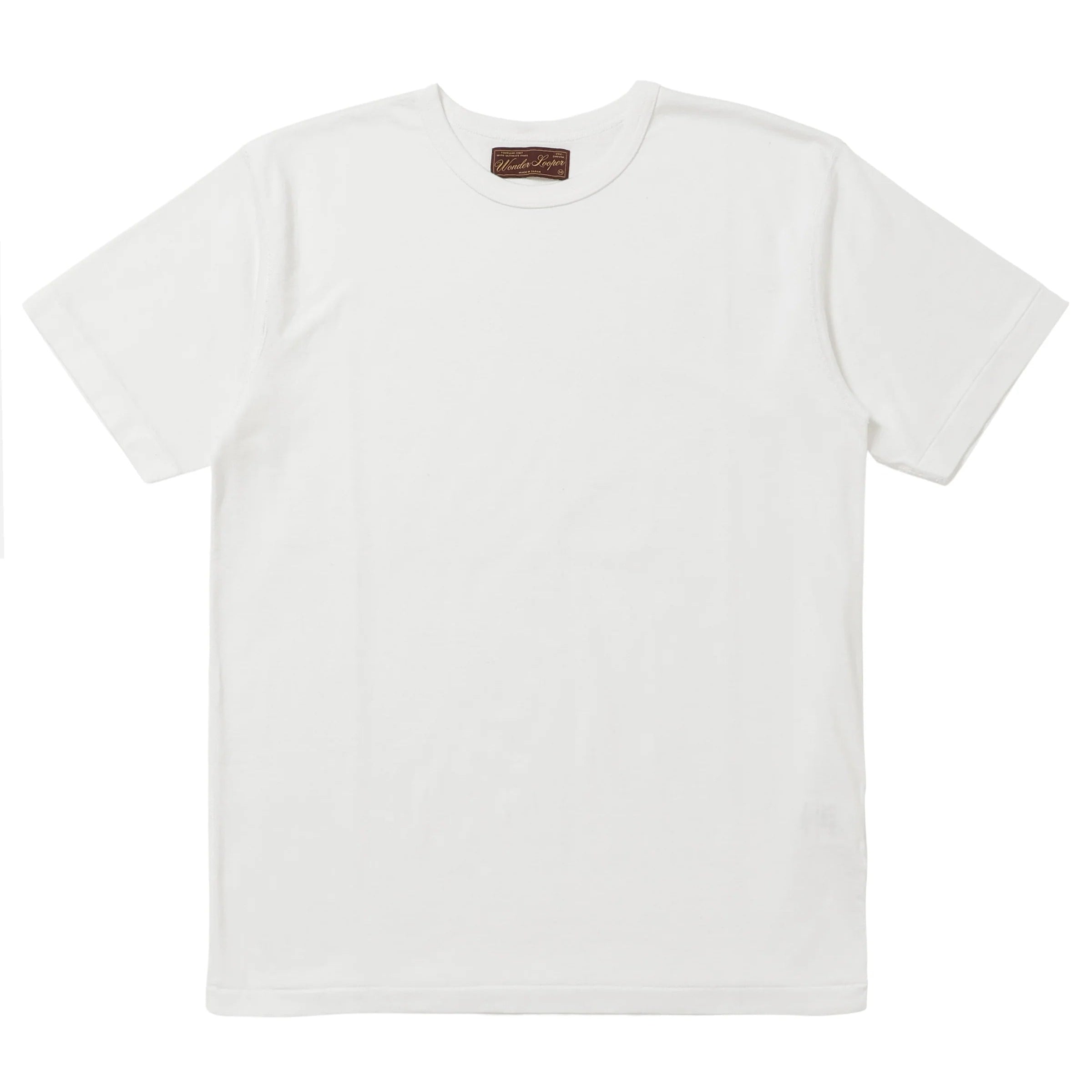 Crewneck T-shirt - Ultimate Pima Tsuriami - White by Wonder Looper