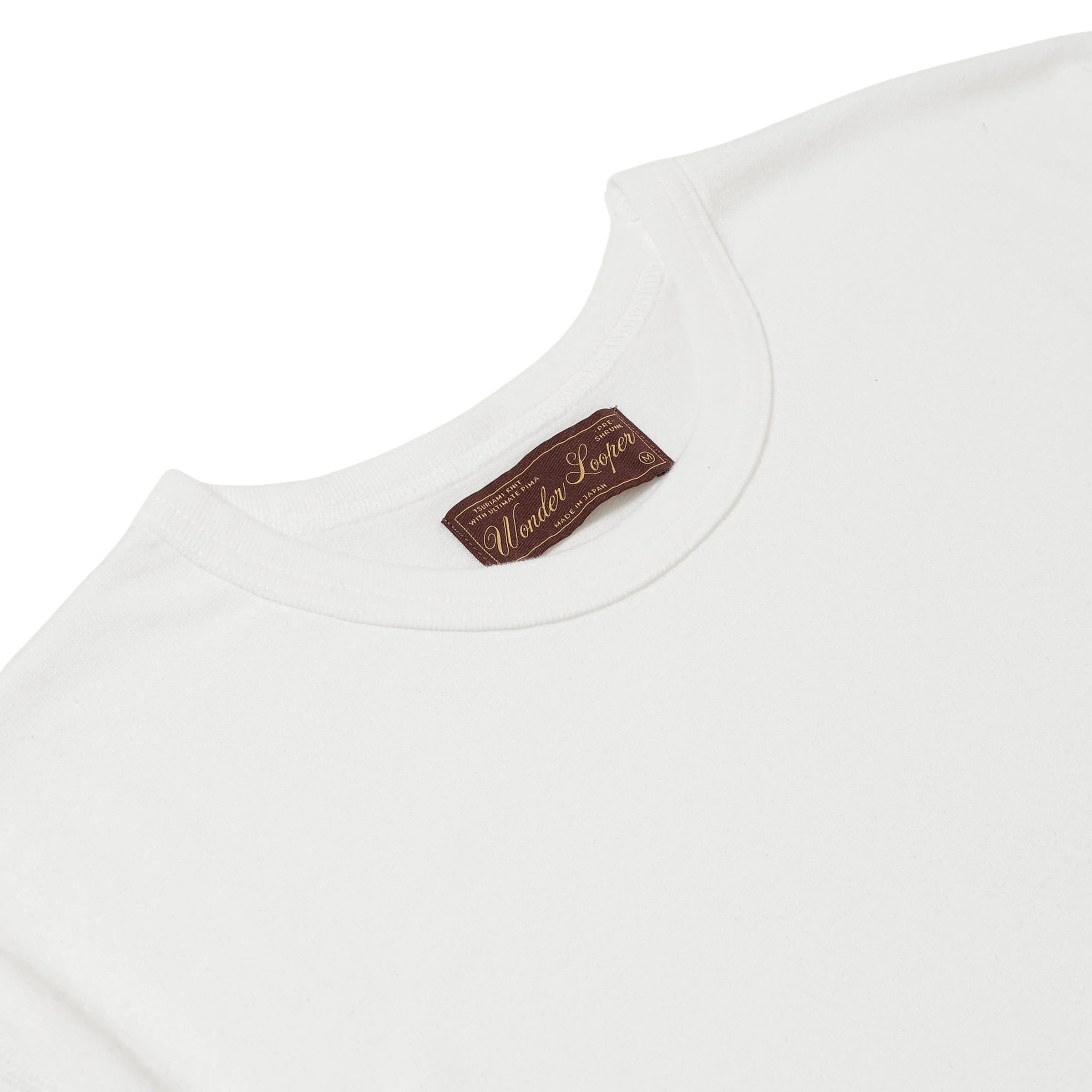 Crewneck T-shirt - Ultimate Pima Tsuriami - White by Wonder Looper