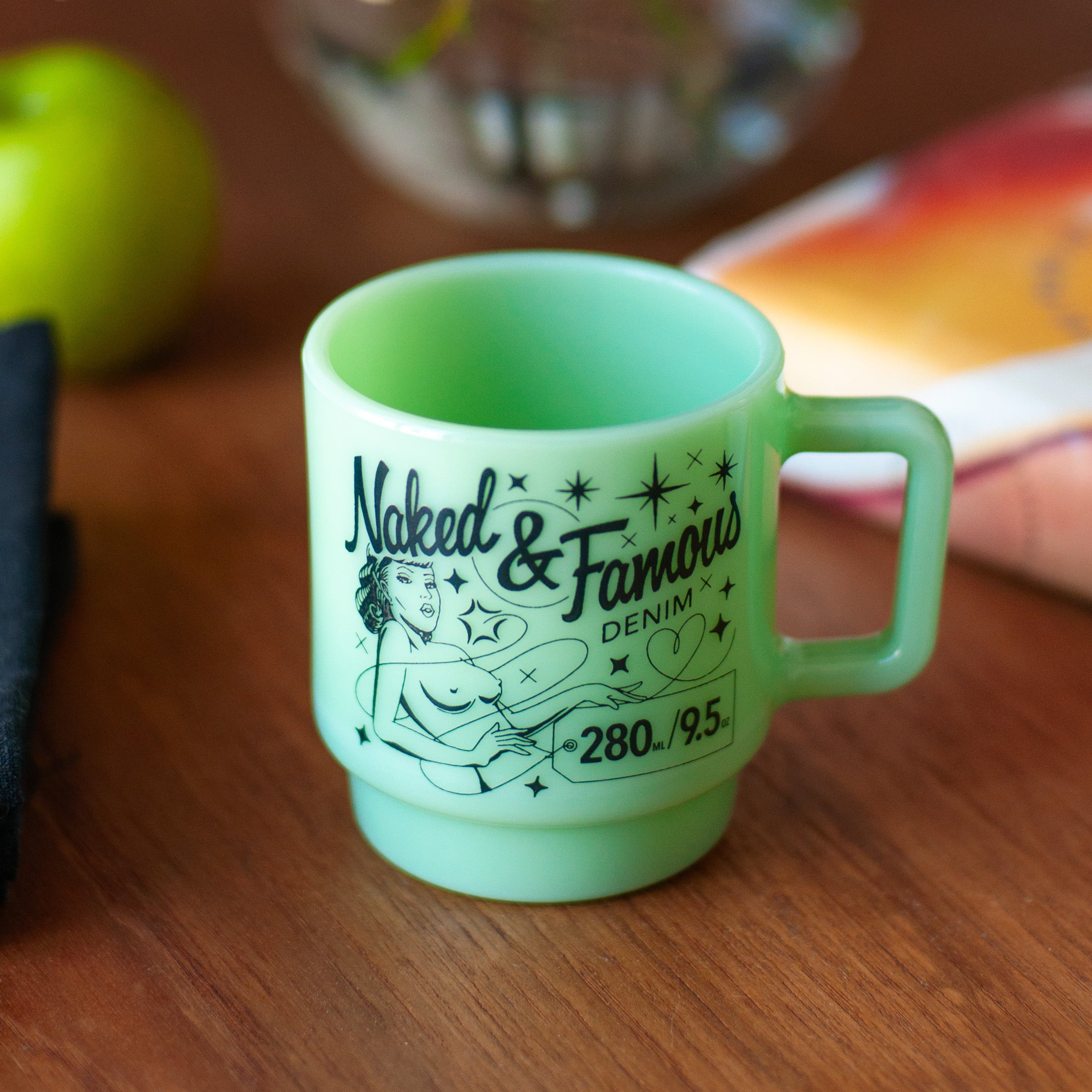 Milk Glass Stackable Mug - Jade by Naked & Famous Denim
