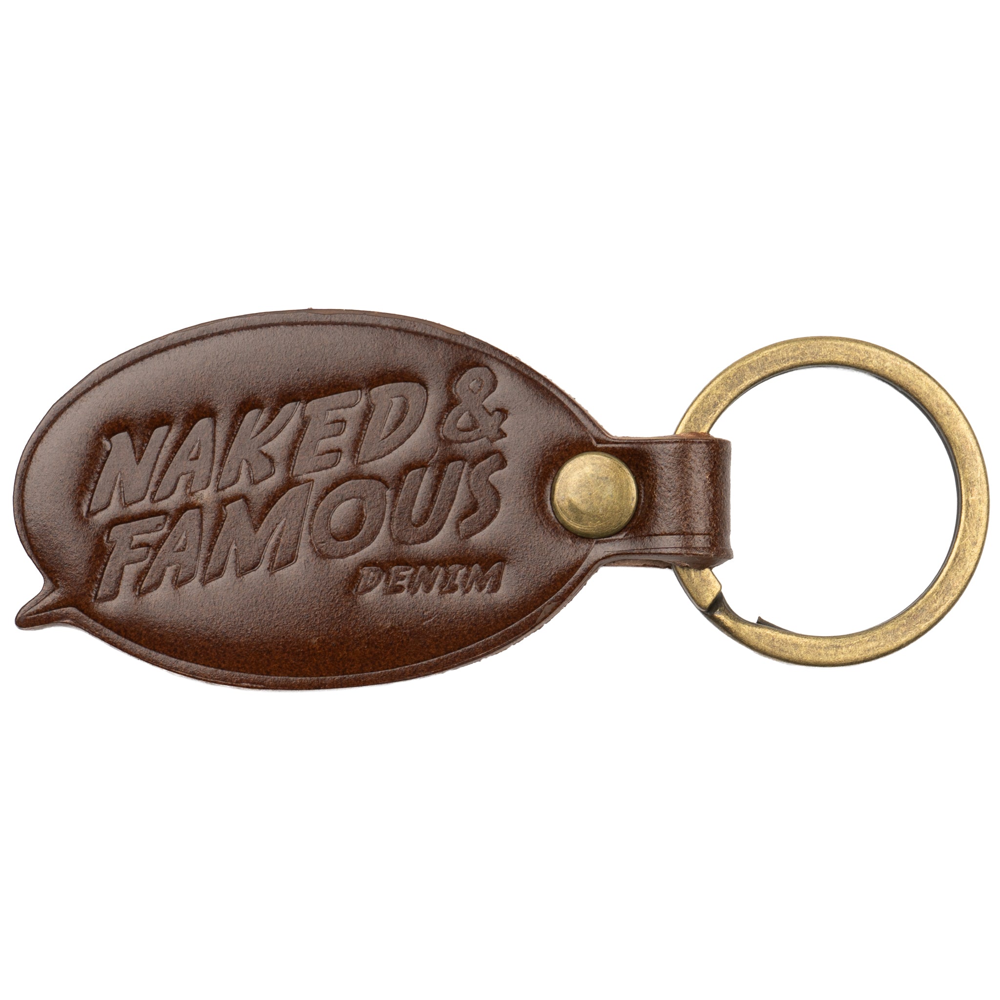 Leather Key Charm - Shell Cordovan - Brown by Naked & Famous Denim