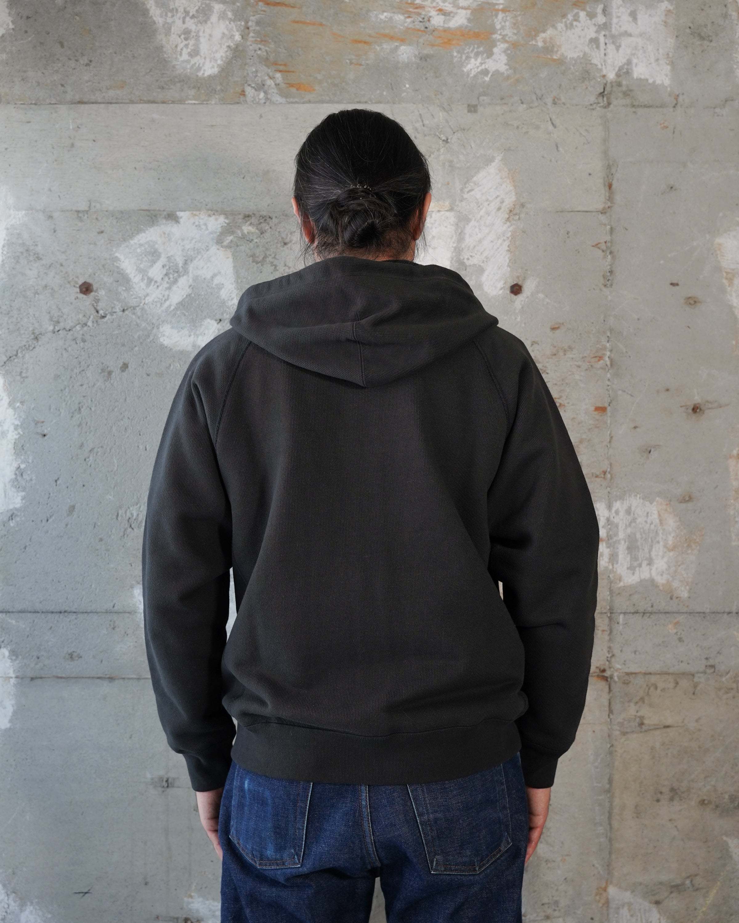 Zip Hoodie - 876gsm Double Heavyweight French Terry - Sumi Black by Wonder Looper